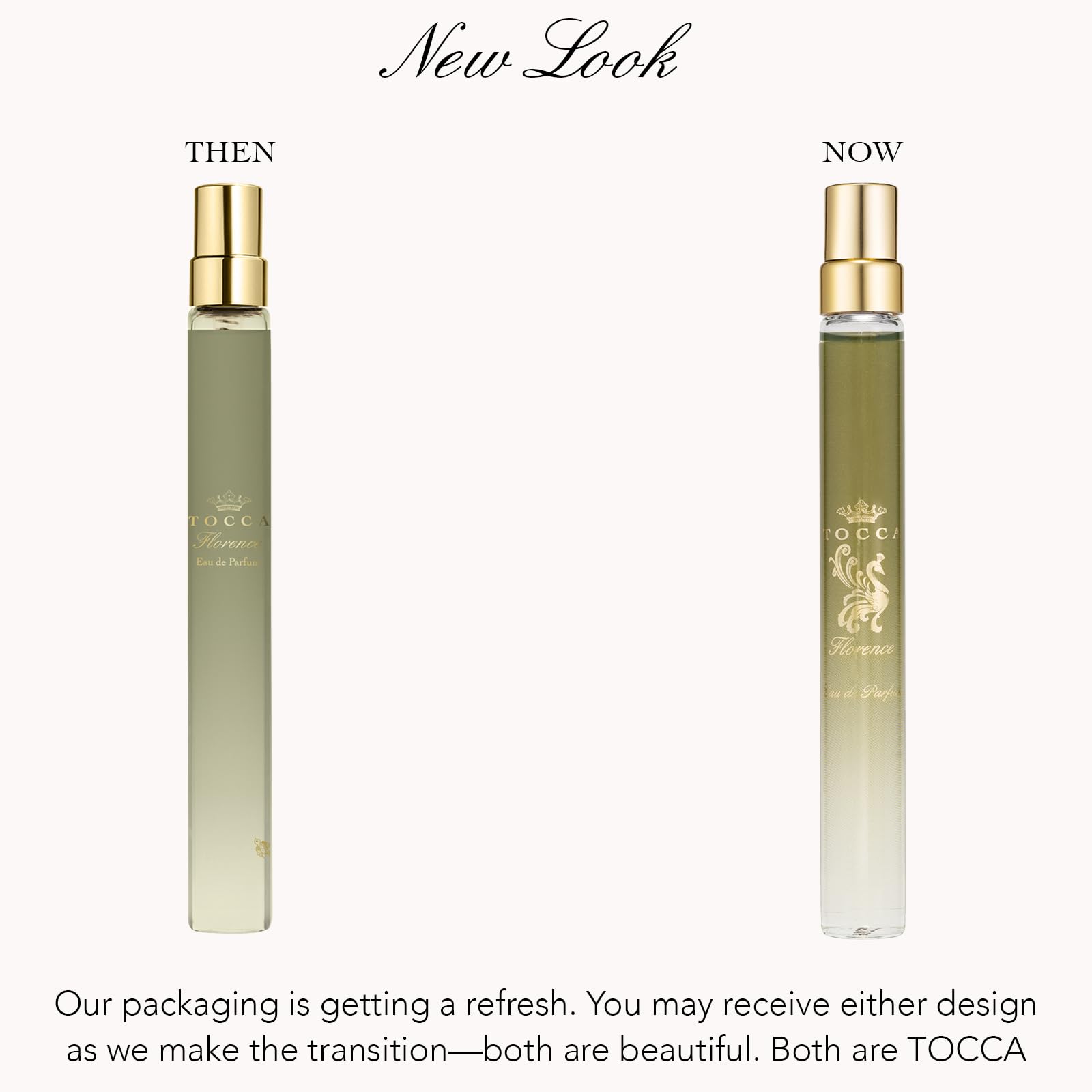 Tocca Florence cut-glass detail highlighting vintage-inspired bottle benefit: stylish presentation
