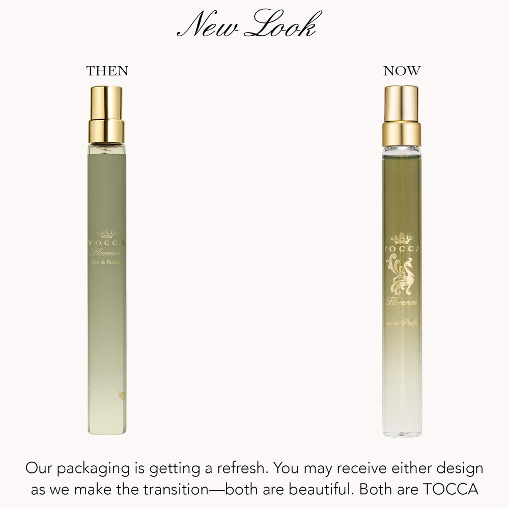 Tocca Florence cut-glass detail highlighting vintage-inspired bottle benefit: stylish presentation