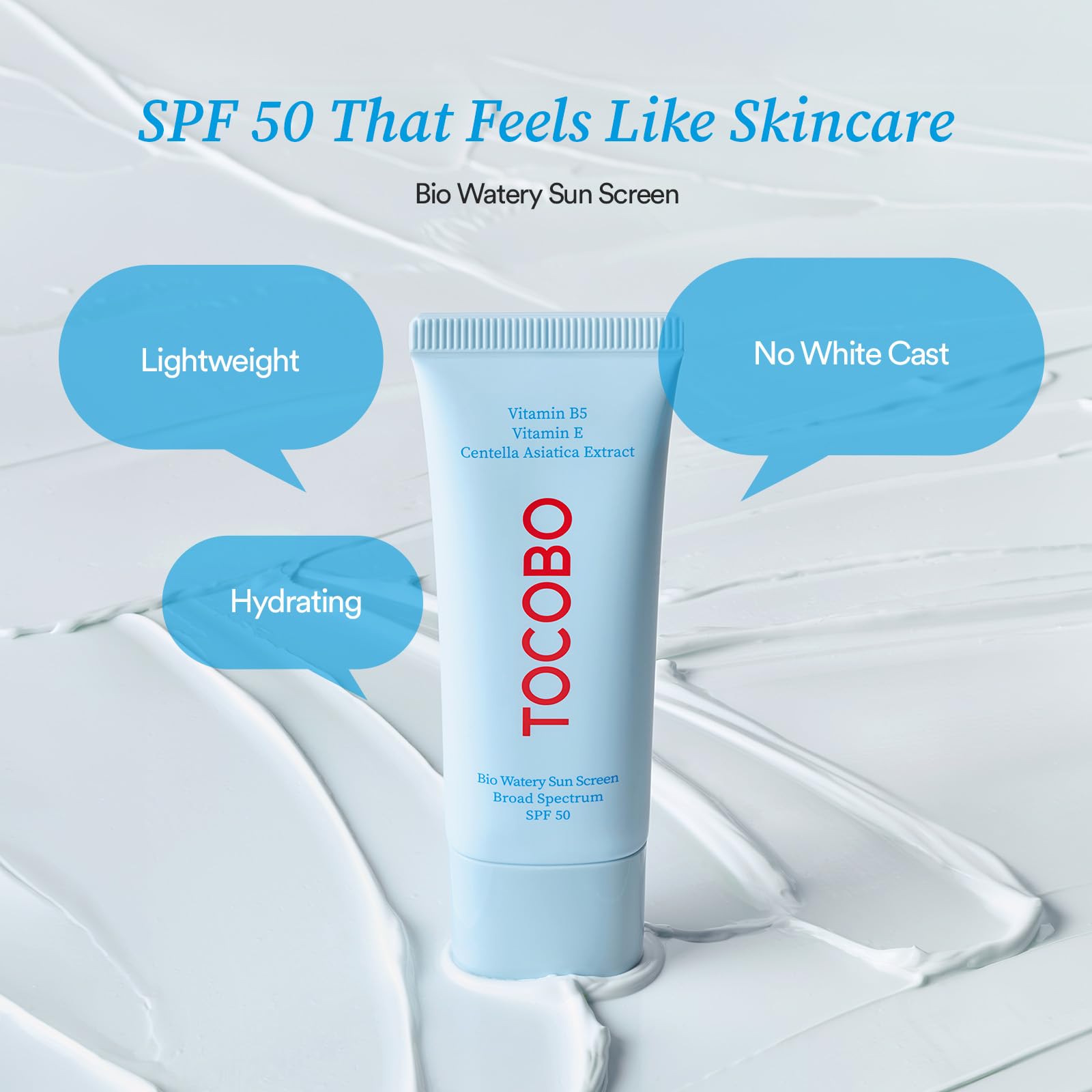TOCOBO applied on multiple skin tones showing no white cast benefit