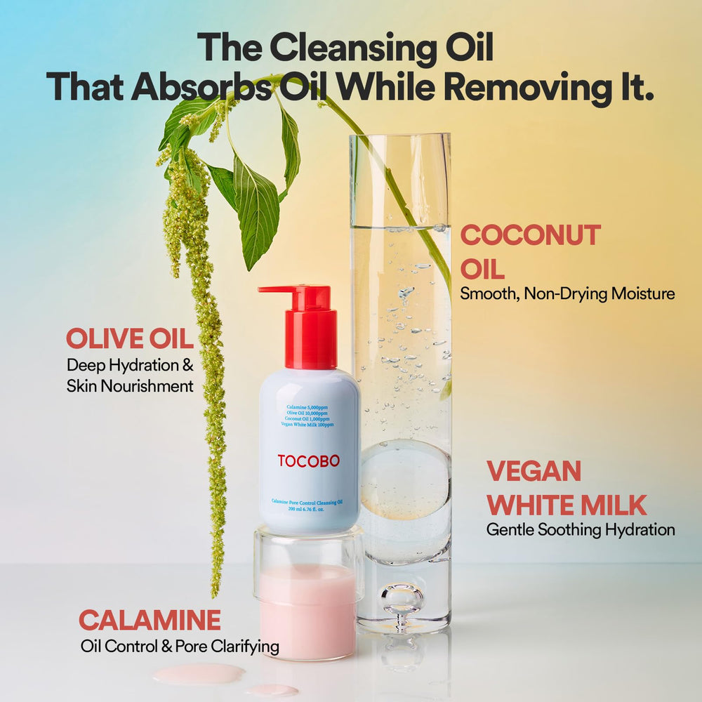 TOCOBO pump dispensing oil into palm demonstrating easy controlled use