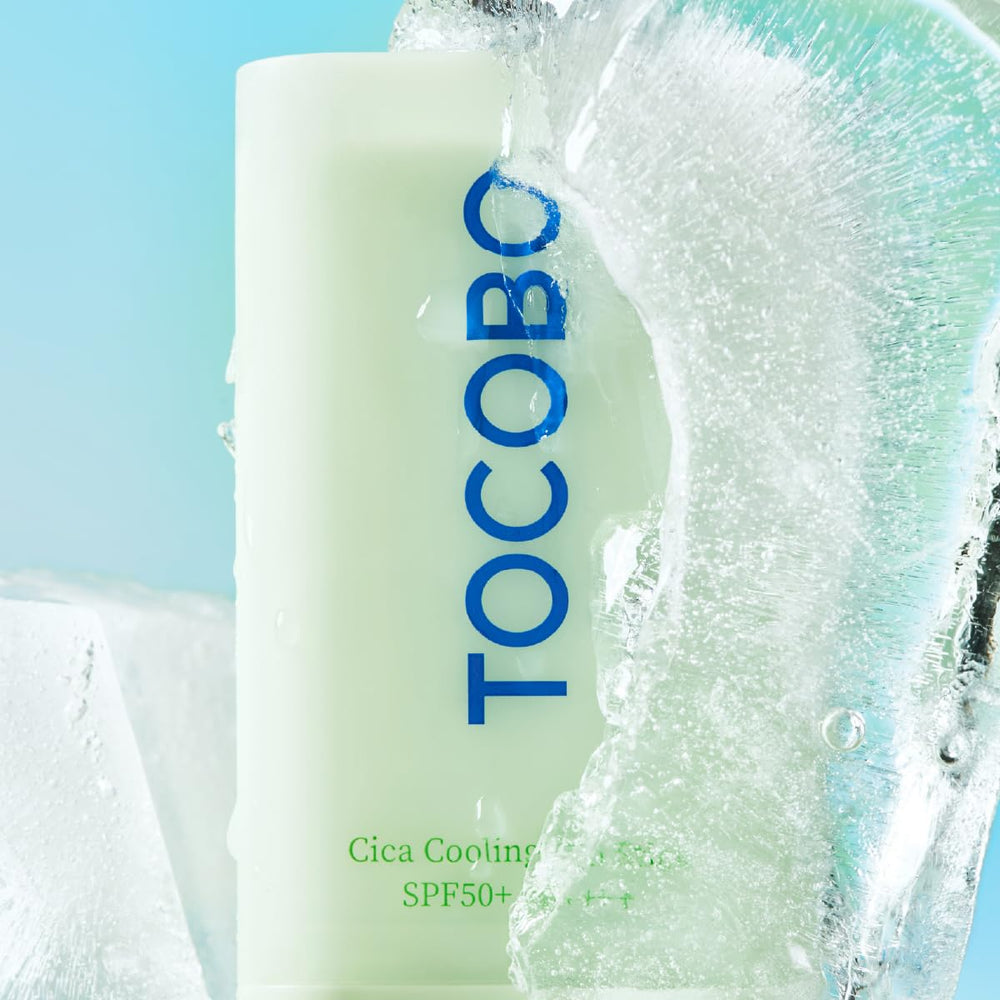 TOCOBO sun stick in outdoor beach setting for on-the-go use