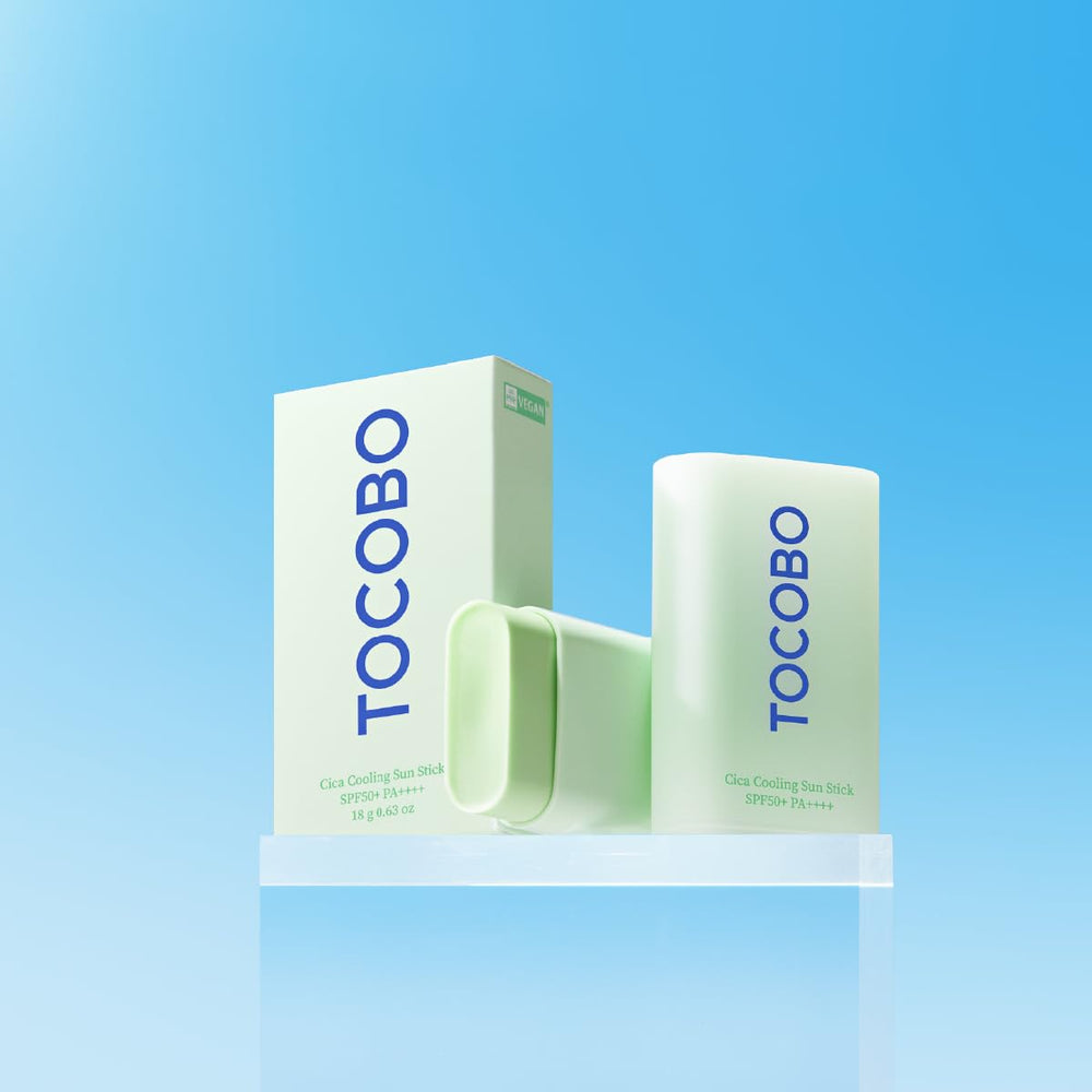 TOCOBO packaging box beside stick showing brand presentation