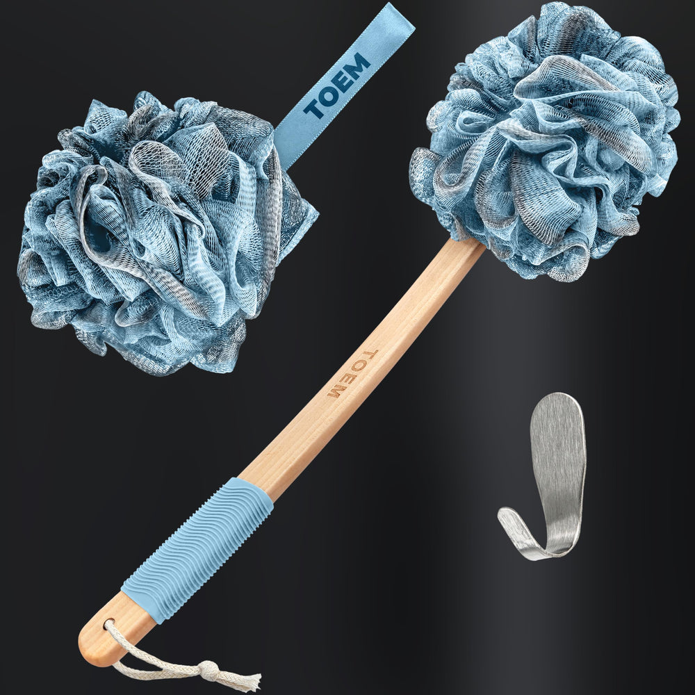 toem loofah used on feet to soften rough heels and calluses