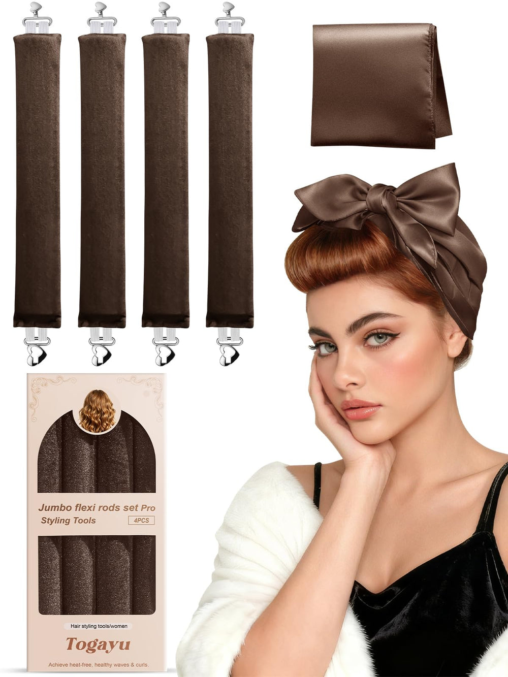 Togayu front packaging showing the complete overnight curl set and easy-start benefit