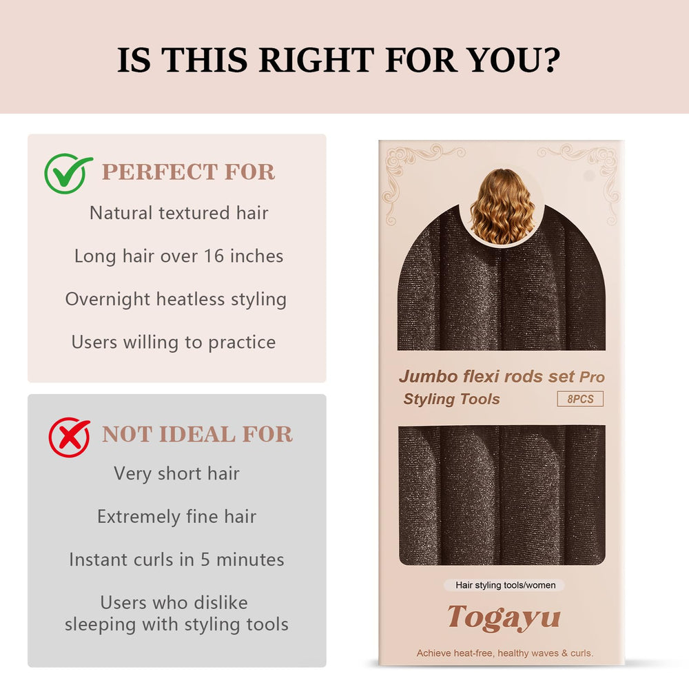 Togayu rollers in bed showing comfortable overnight wear
