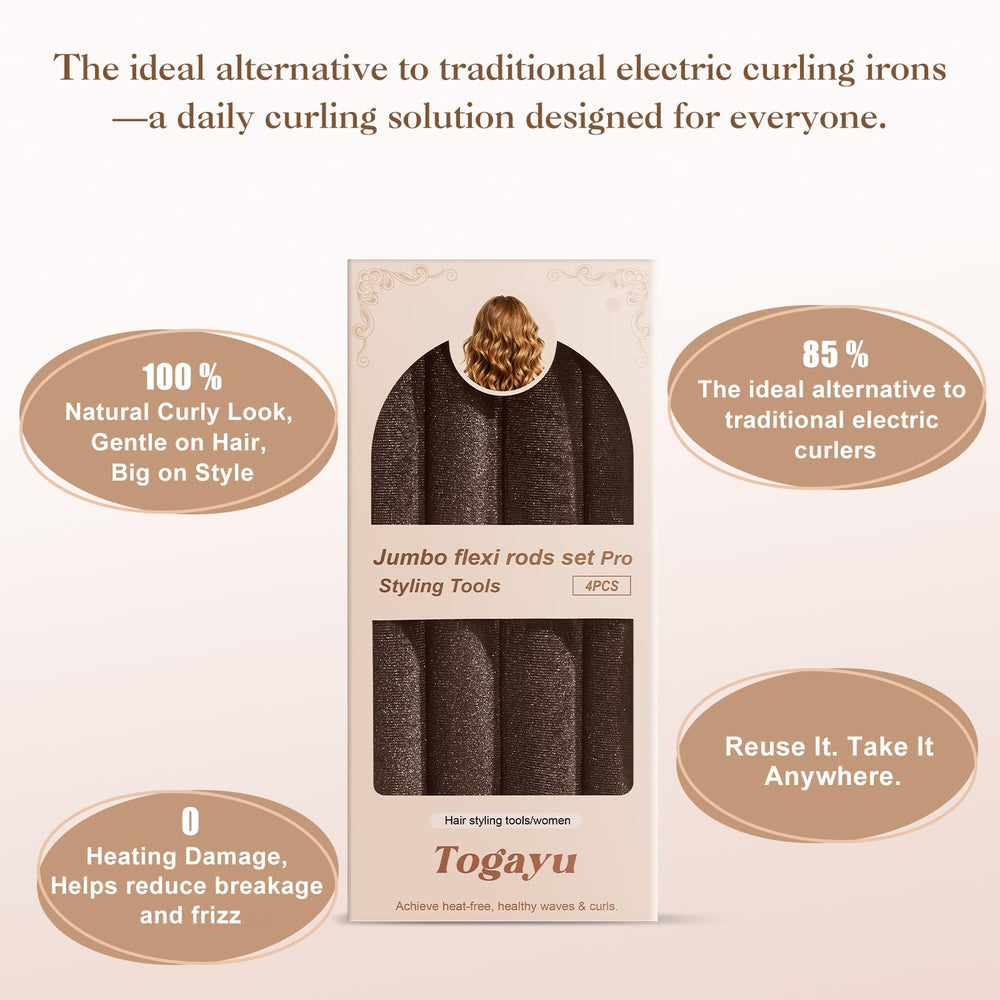 Togayu model sleeping with rollers showing comfortable overnight curl setting