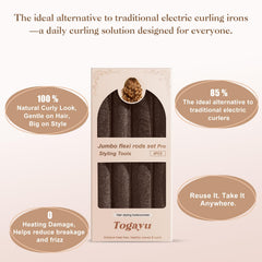 Togayu model sleeping with rollers showing comfortable overnight curl setting