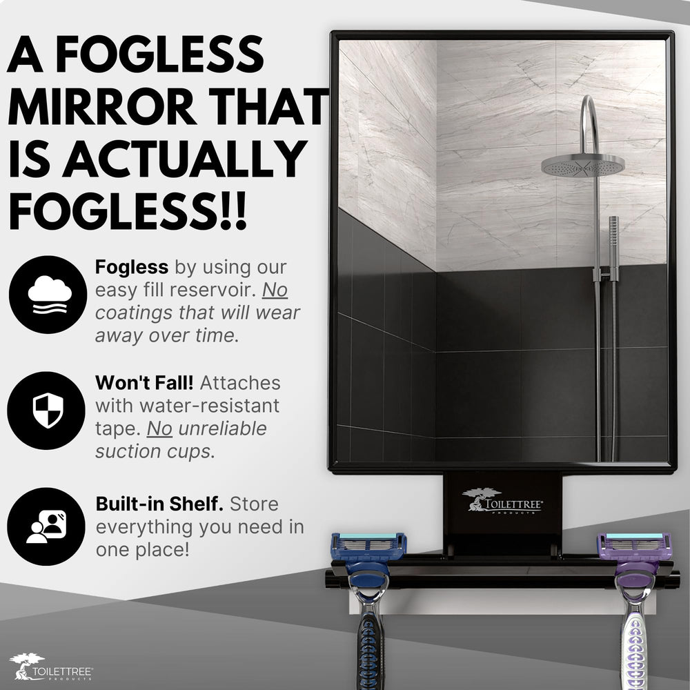 ToiletTree Products close-up of removable warm-water chamber for reliable anti-fog