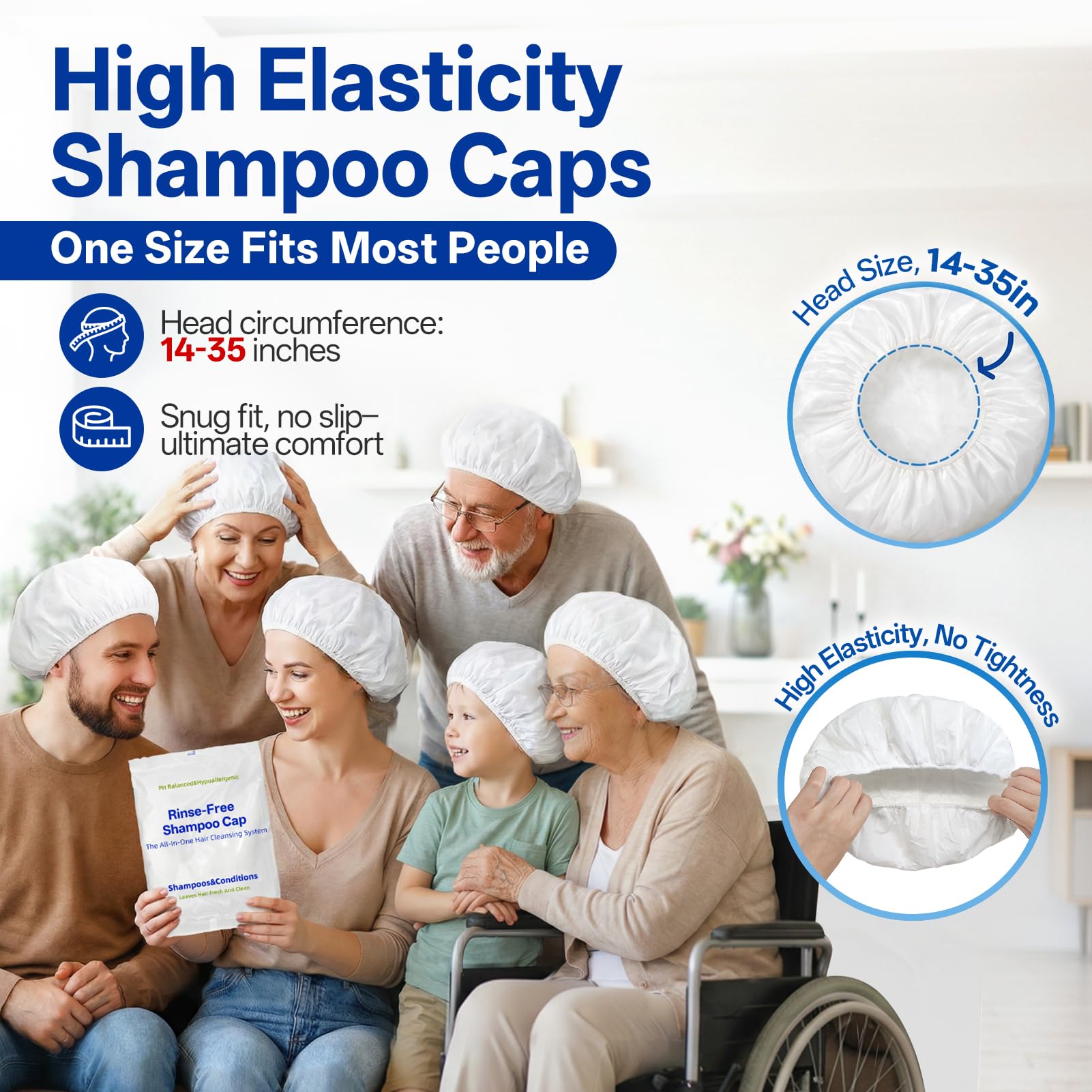 Tolnetr cap stretched on hand showing one-size fit, ensures secure comfort for most heads