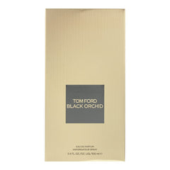Tom Ford Black Orchid angled bottle capturing glossy finish and premium presence