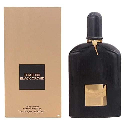 Tom Ford Black Orchid ingredients flatlay with orchid and truffle emphasizing rich composition