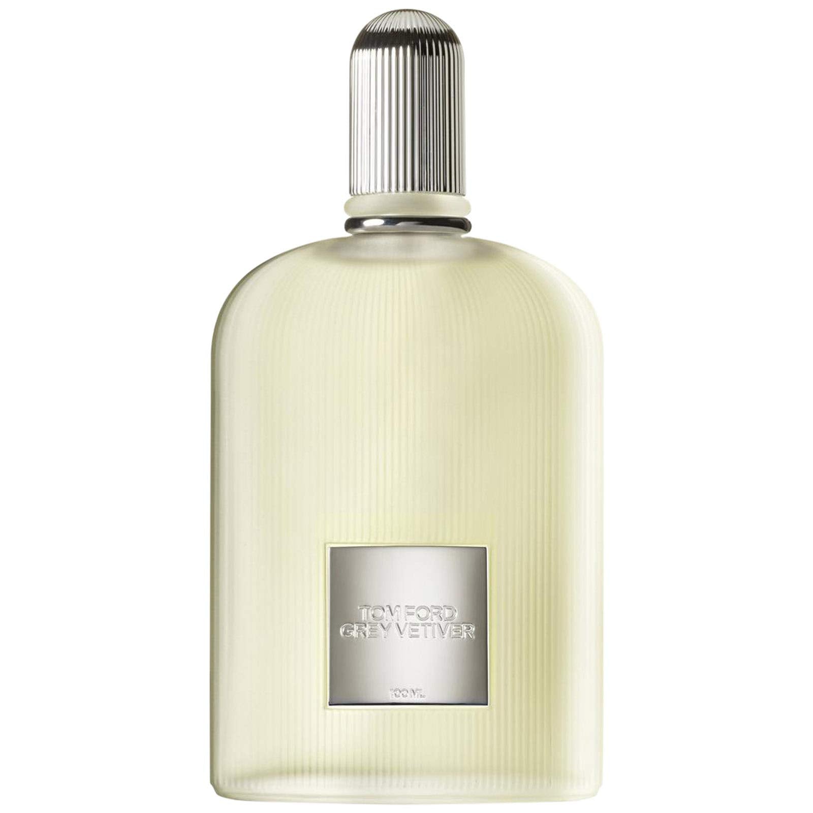Tom Ford Grey Vetiver front bottle view showing sleek design and premium finish
