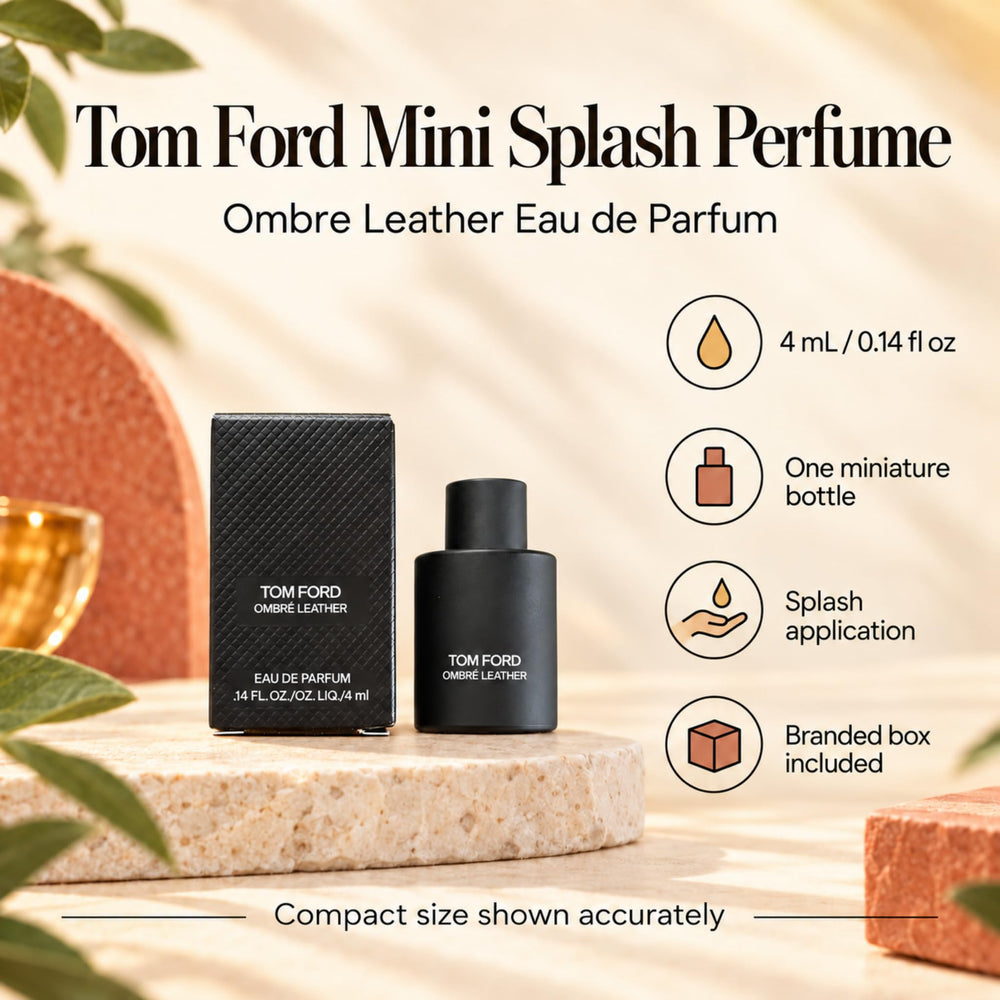 Tom Ford splash bottle top view emphasizing controlled application benefit