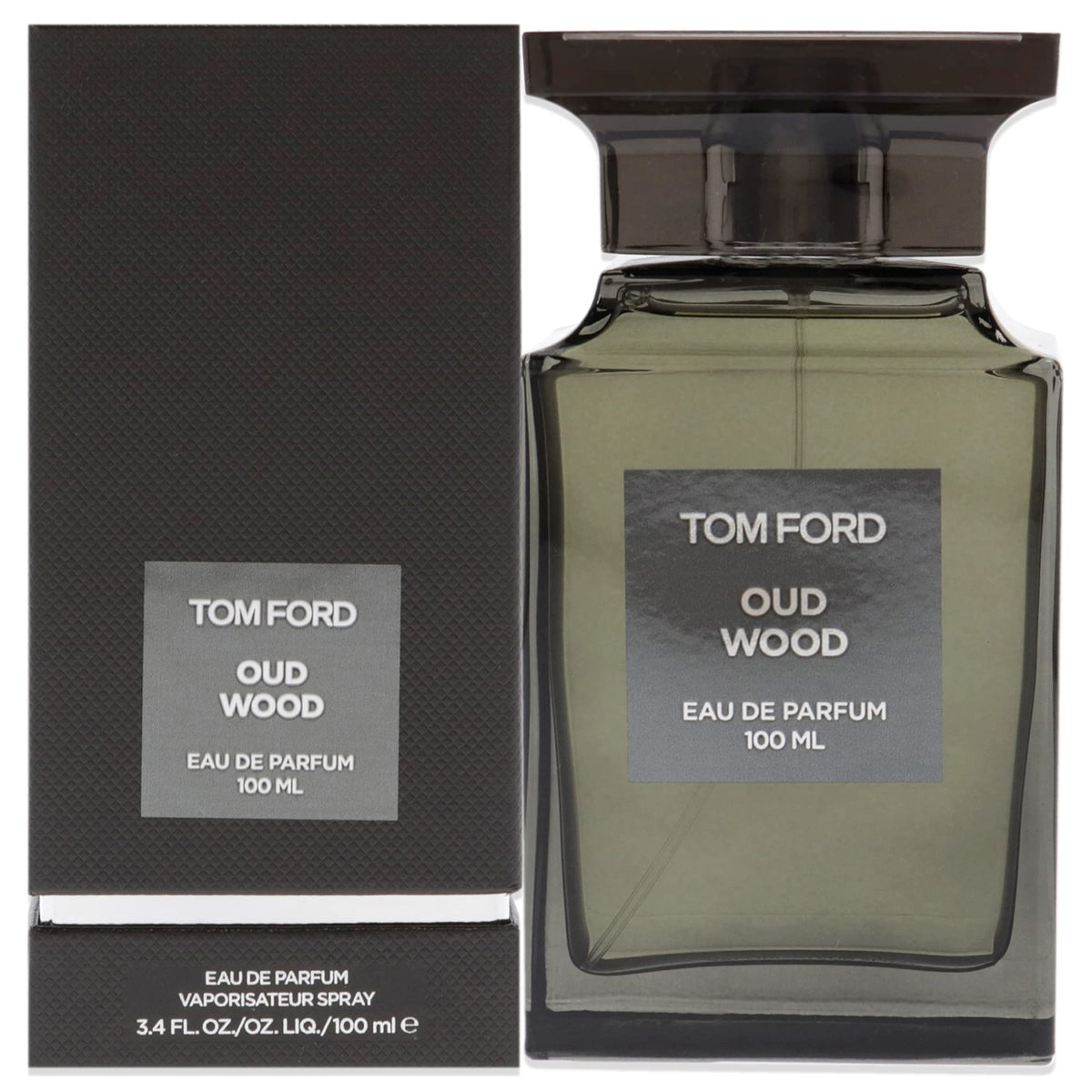 Tom Ford Oud Wood front bottle showing elegant packaging and luxurious impression