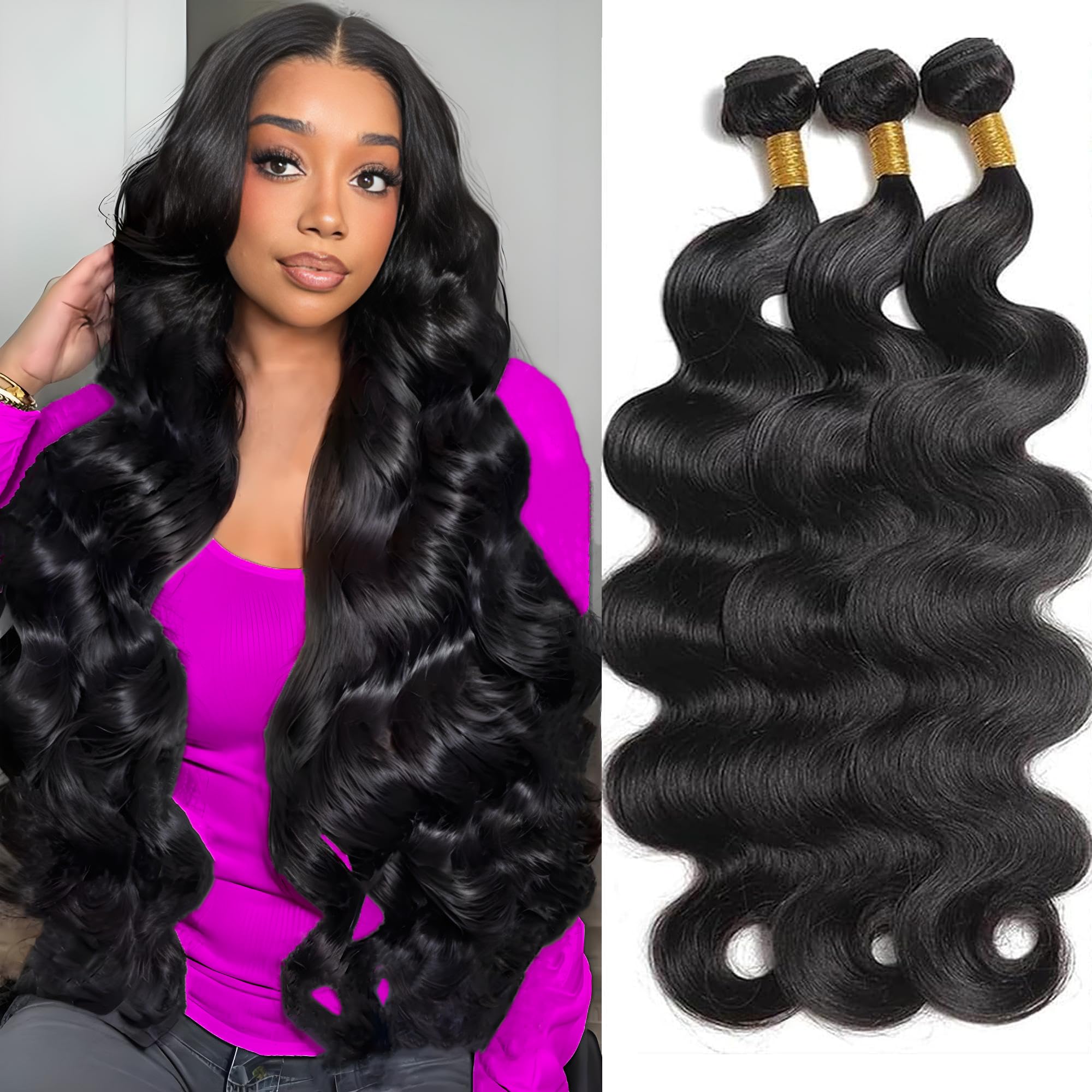 TOMAFUN front packaging showing three body wave bundles and brand