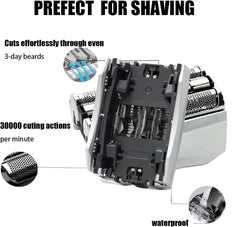 Tomorrow will be better replacement head installed on a Braun Series 7 shaver demonstrating restored performance