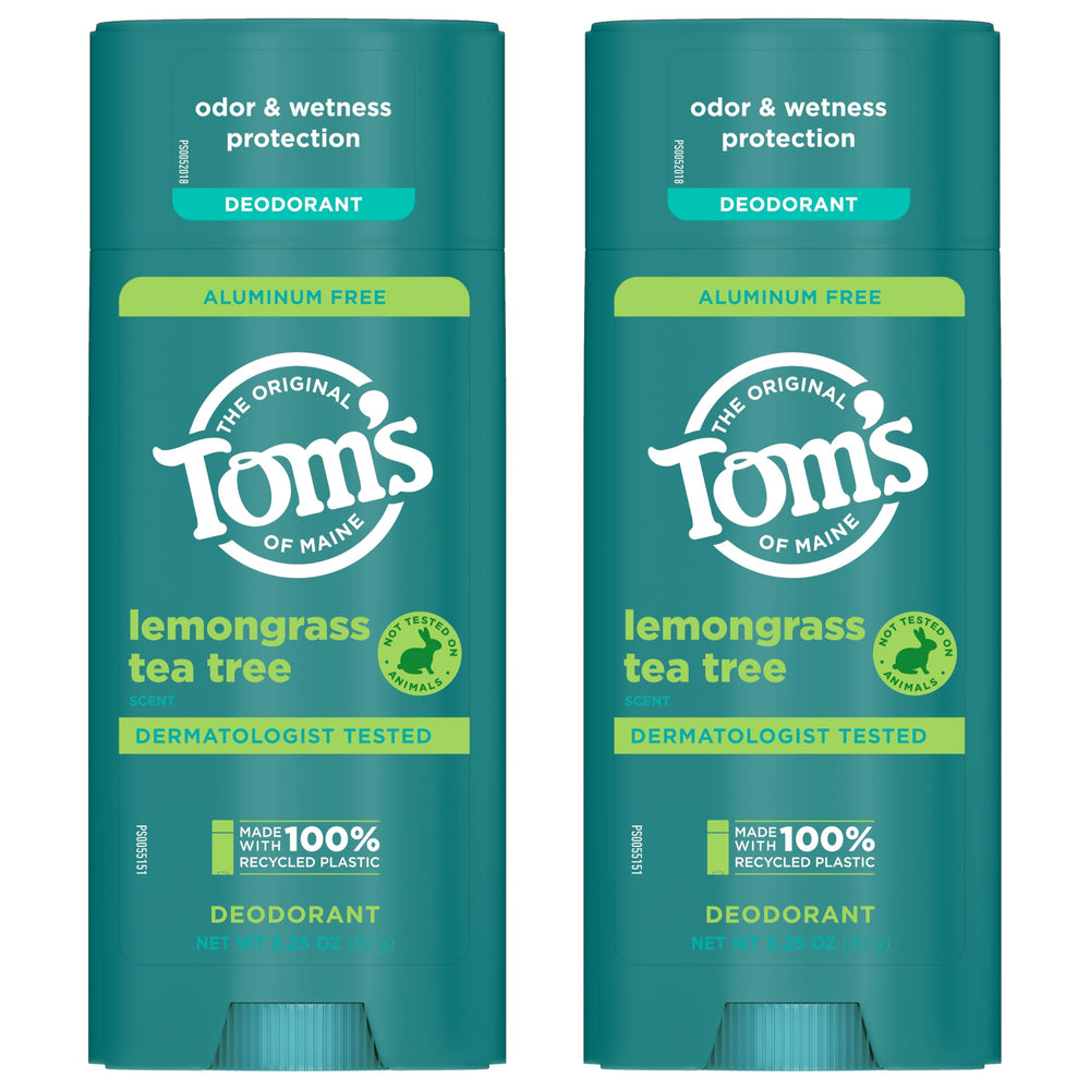 Tom's of Maine stick inside travel bag demonstrating compact travel-ready convenience