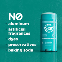 Tom's of Maine applied to underarm skin demonstrating non-staining benefit