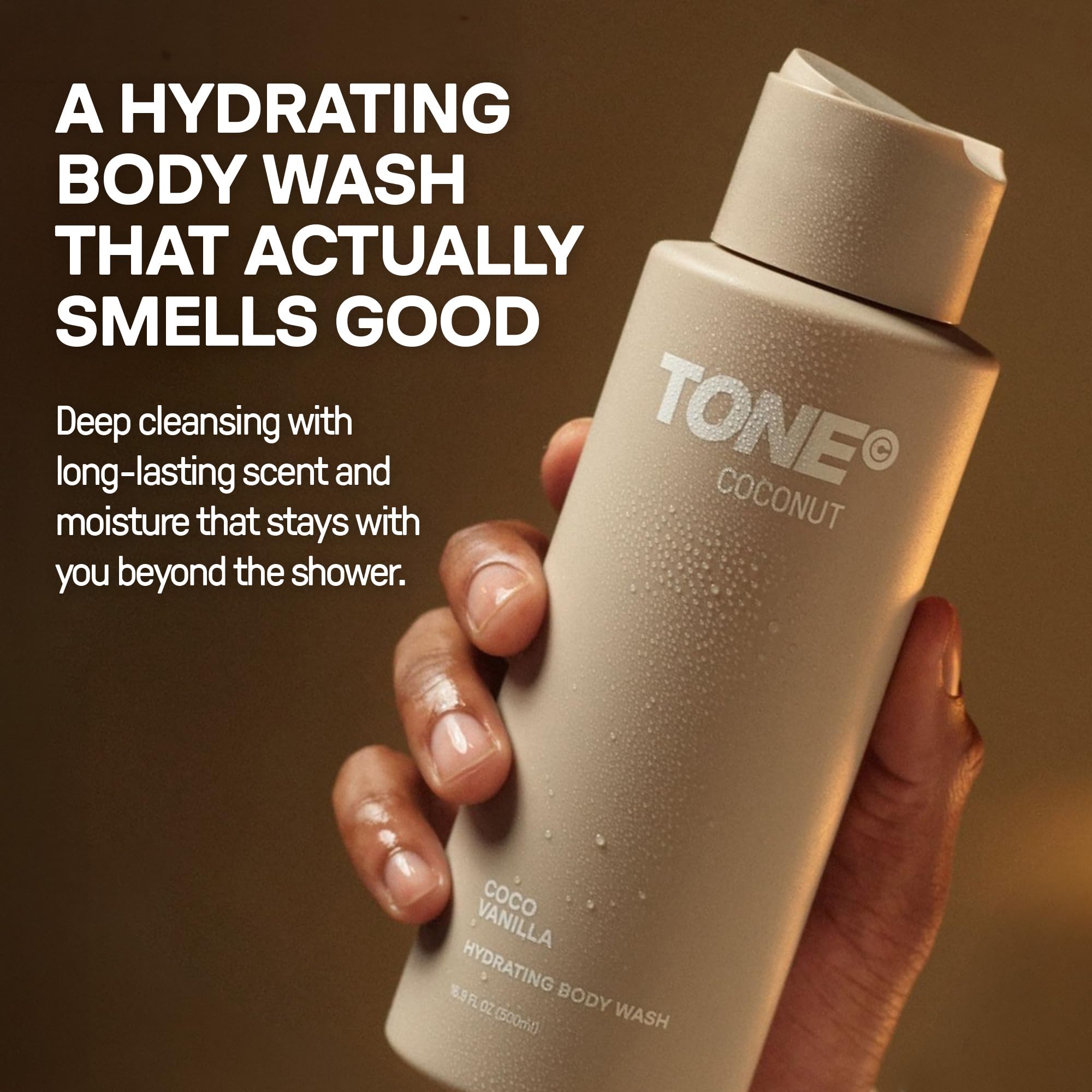 TONE pump dispensing rich lather to demonstrate creamy cleansing performance