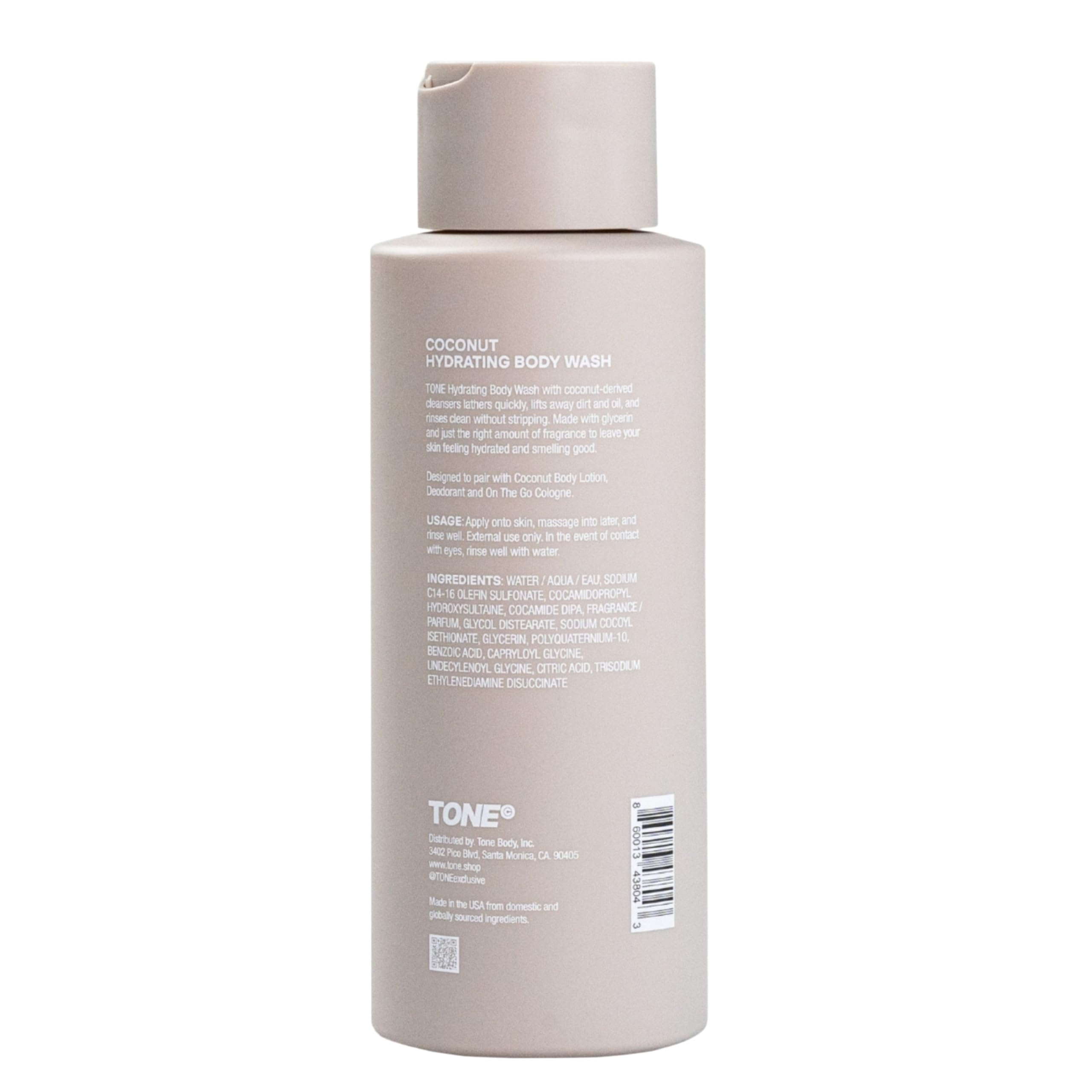 TONE bottle beside a smartphone to show 16.9 fl oz size and travel convenience