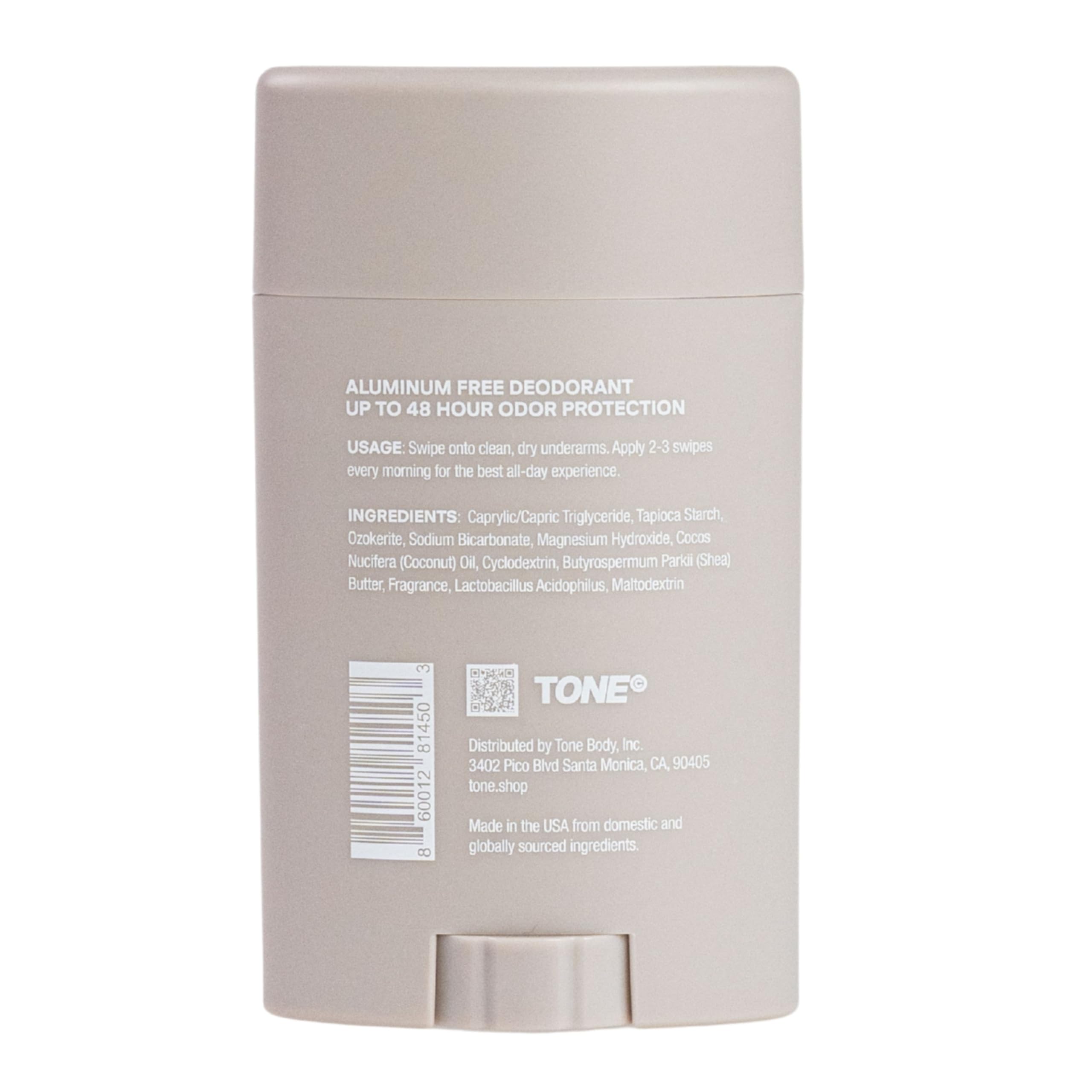 TONE deodorant on bathroom counter illustrating daily routine use