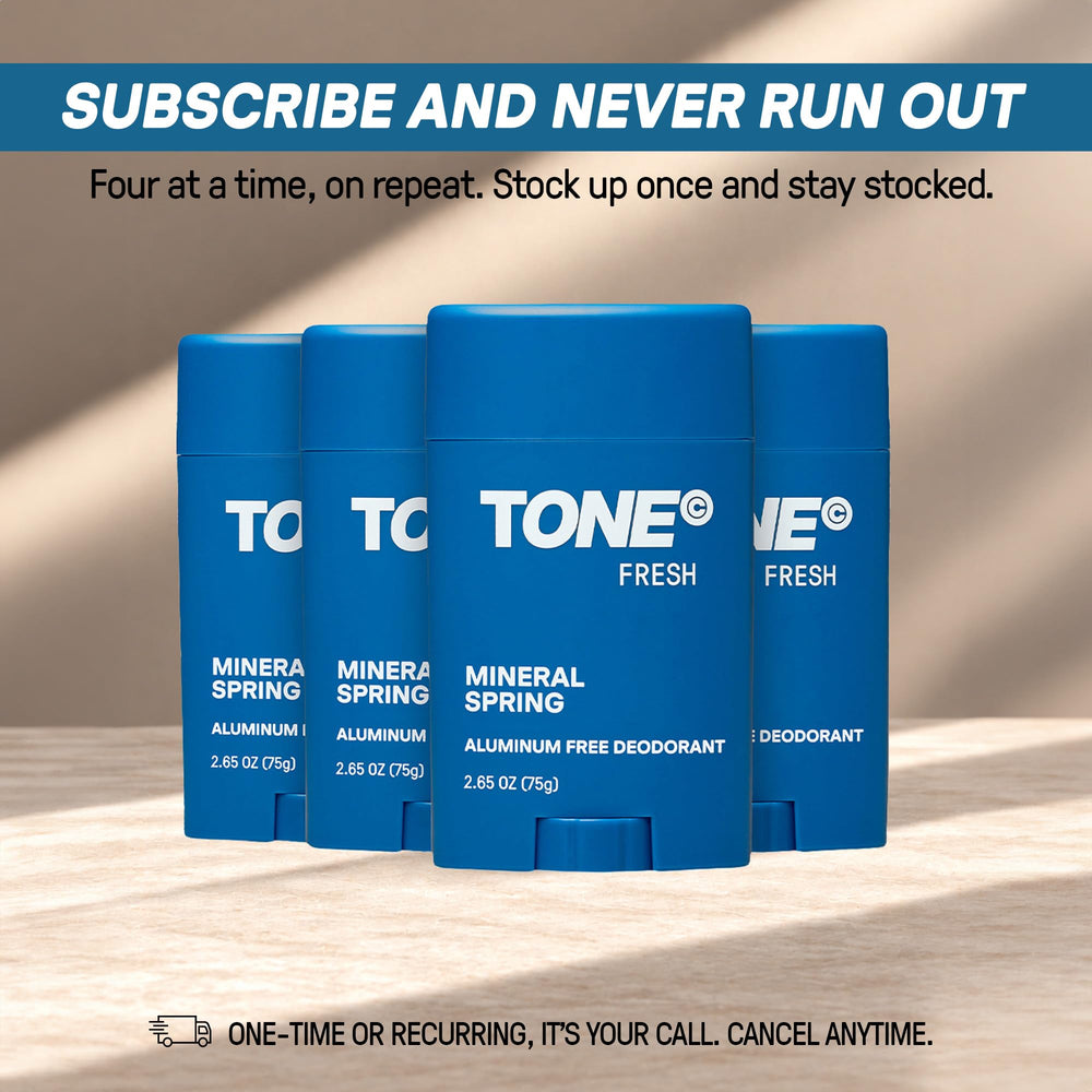 TONE four-pack arrangement illustrating value and ready-for-travel set