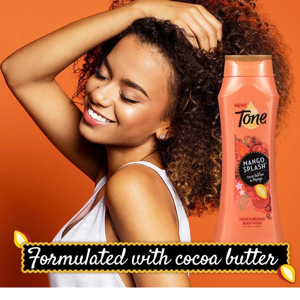 Tone back label close-up showing ingredients and usage guidance benefit