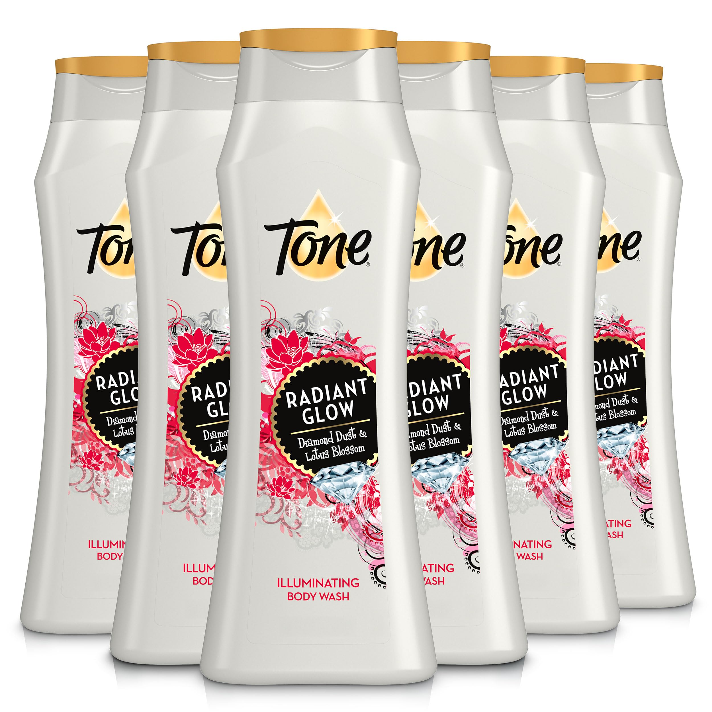 Tone body wash front packaging showing label and 16 fl oz size, convenient stockup benefit