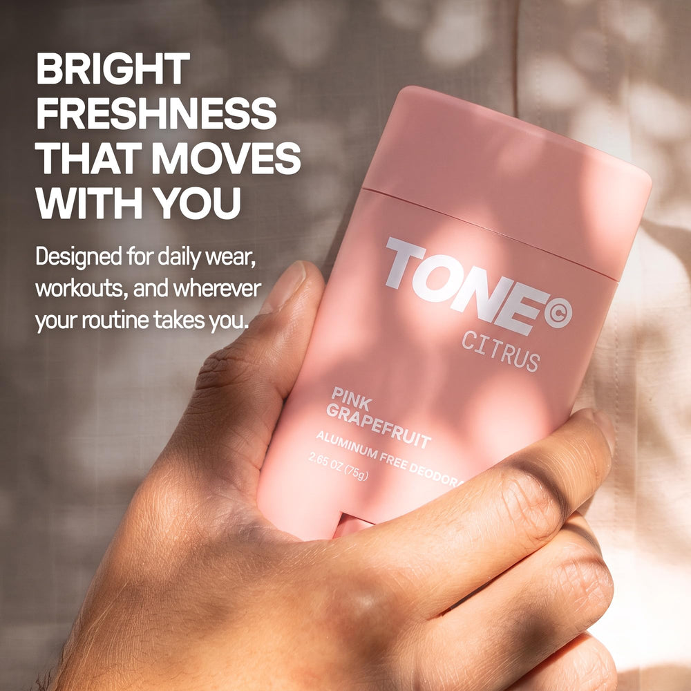 TONE texture close-up swatch on skin, showing smooth application and hydration