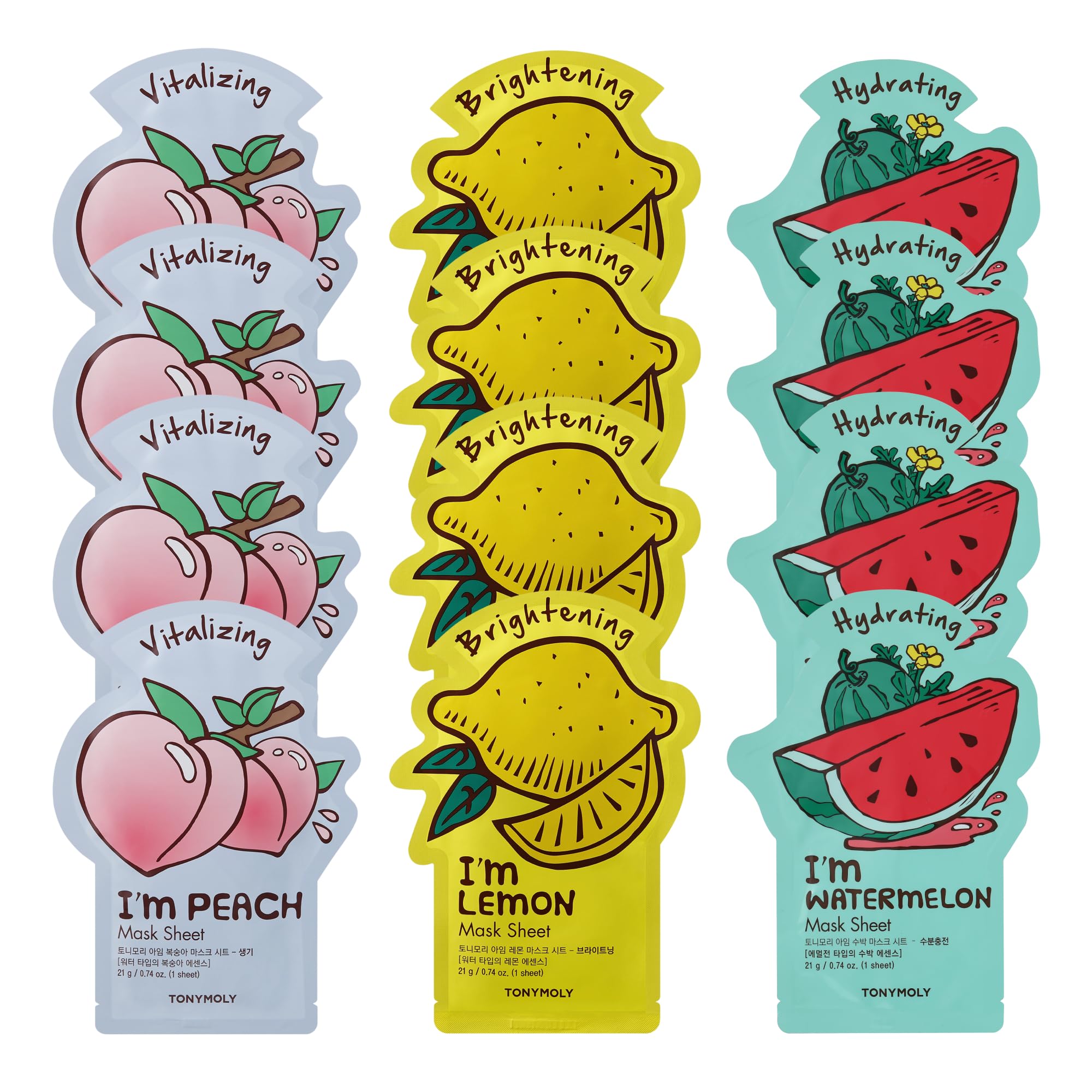 TONYMOLY front packaging showing 12-pack variety and bright design for gifting