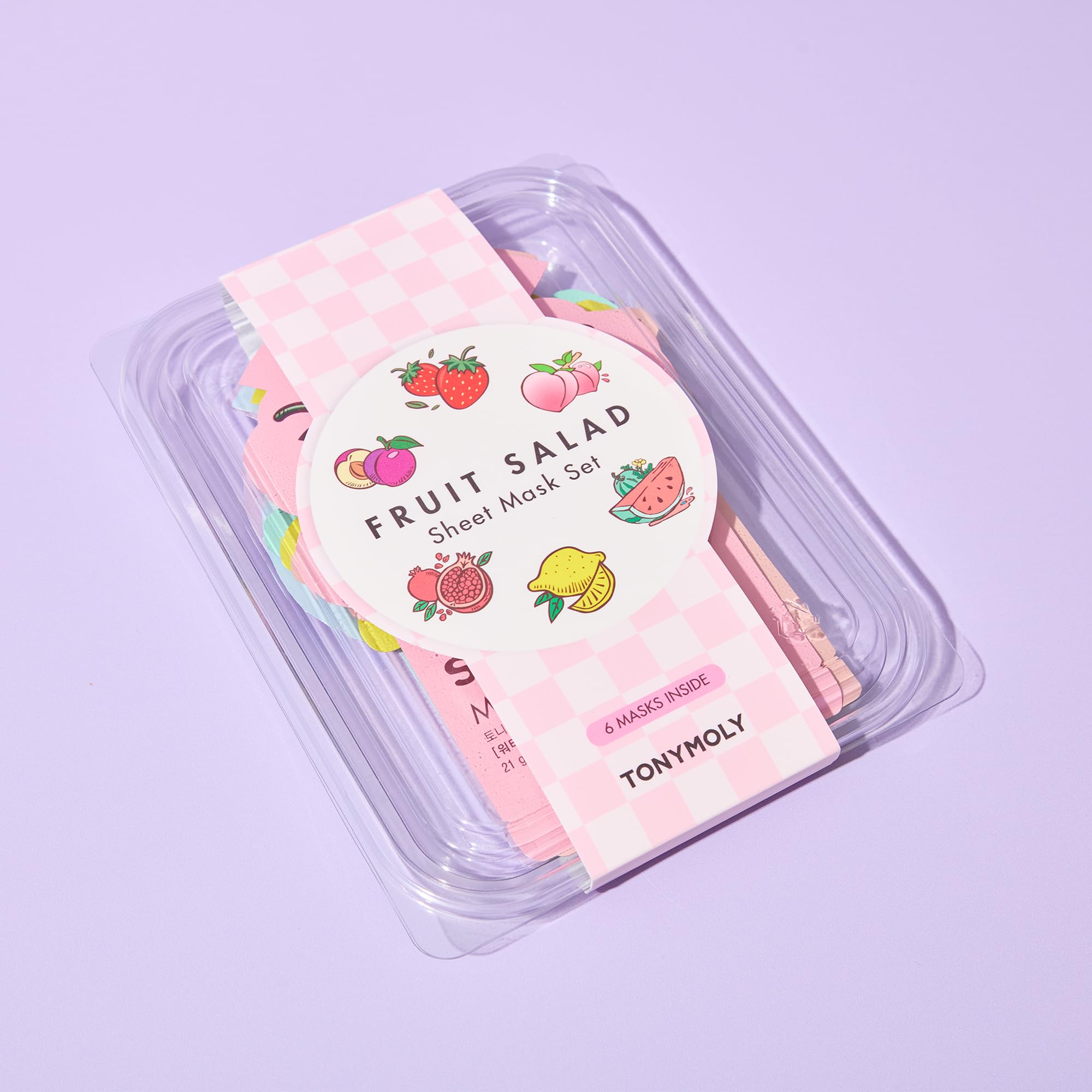 TONYMOLY masks styled in a spa setting suggesting cooling, calming self-care