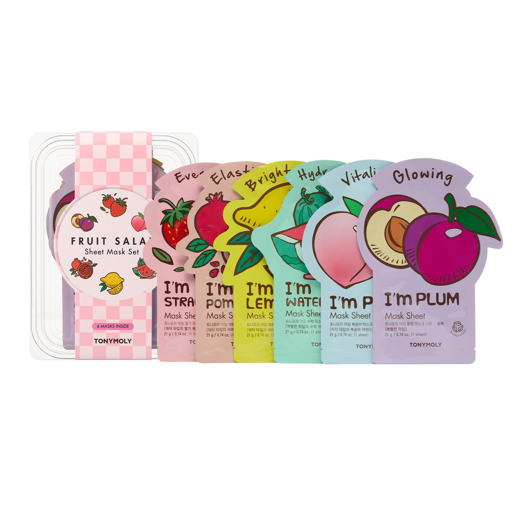 TONYMOLY close-up of sheet mask texture demonstrating smooth fit and serum absorption