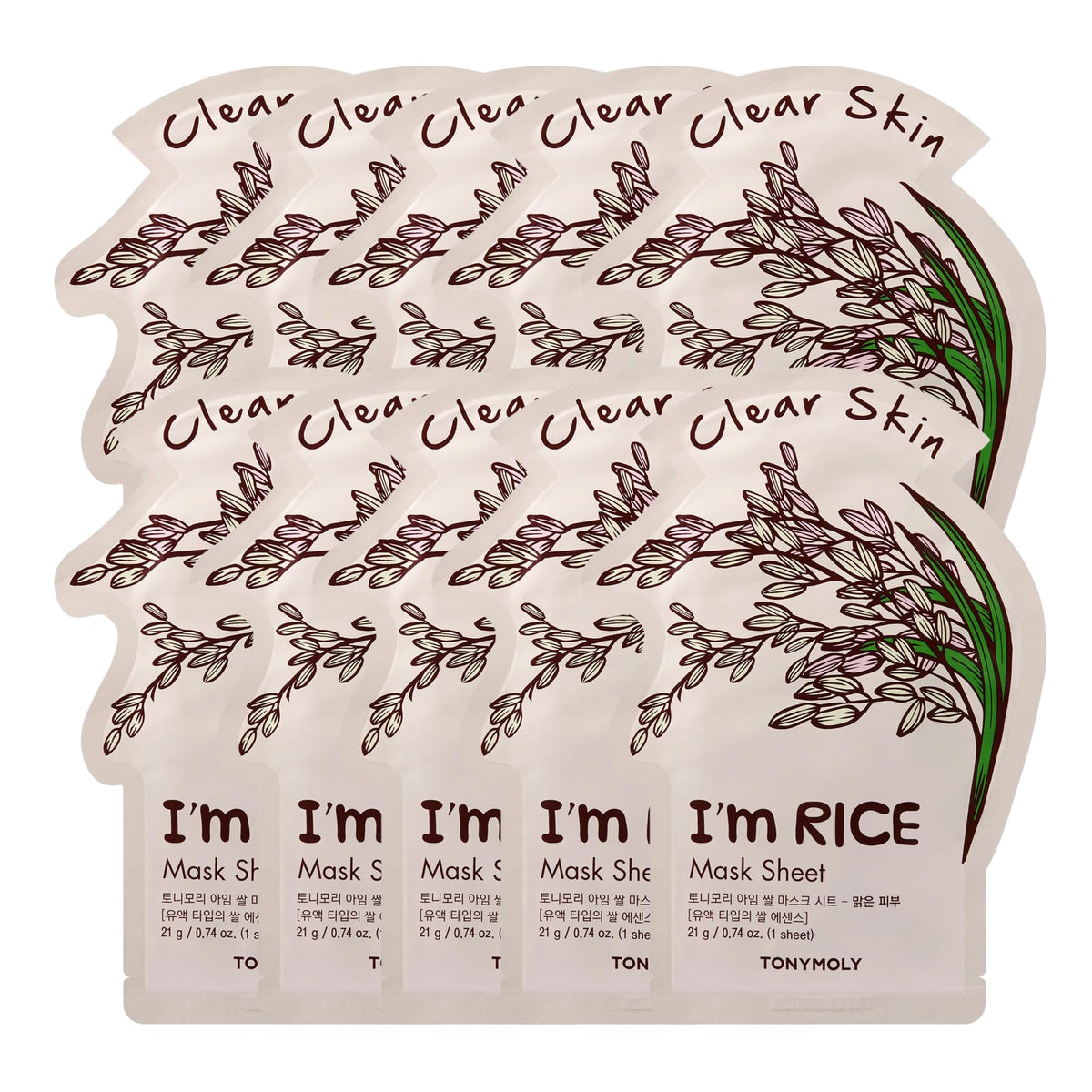 TONYMOLY front packaging showing 10-pack, convenient travel hydration