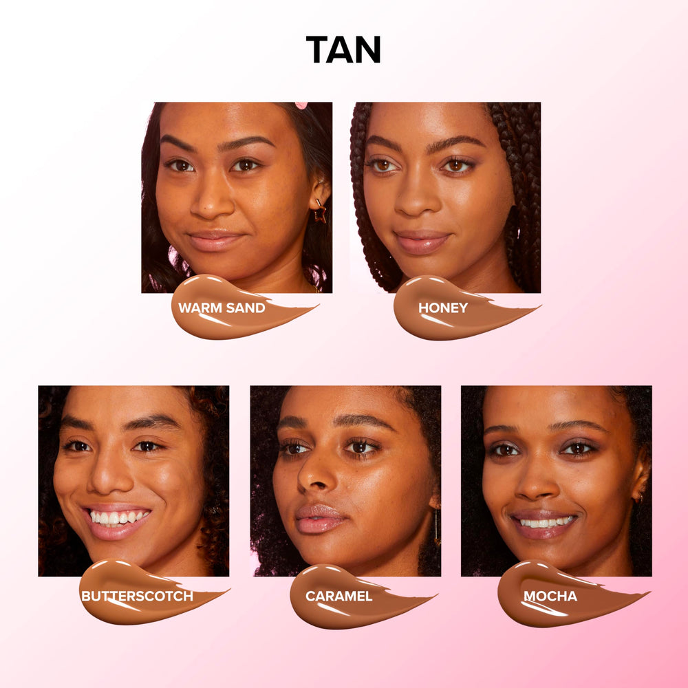 Too Faced concealer used for contouring cheekbones showing sculpted natural definition