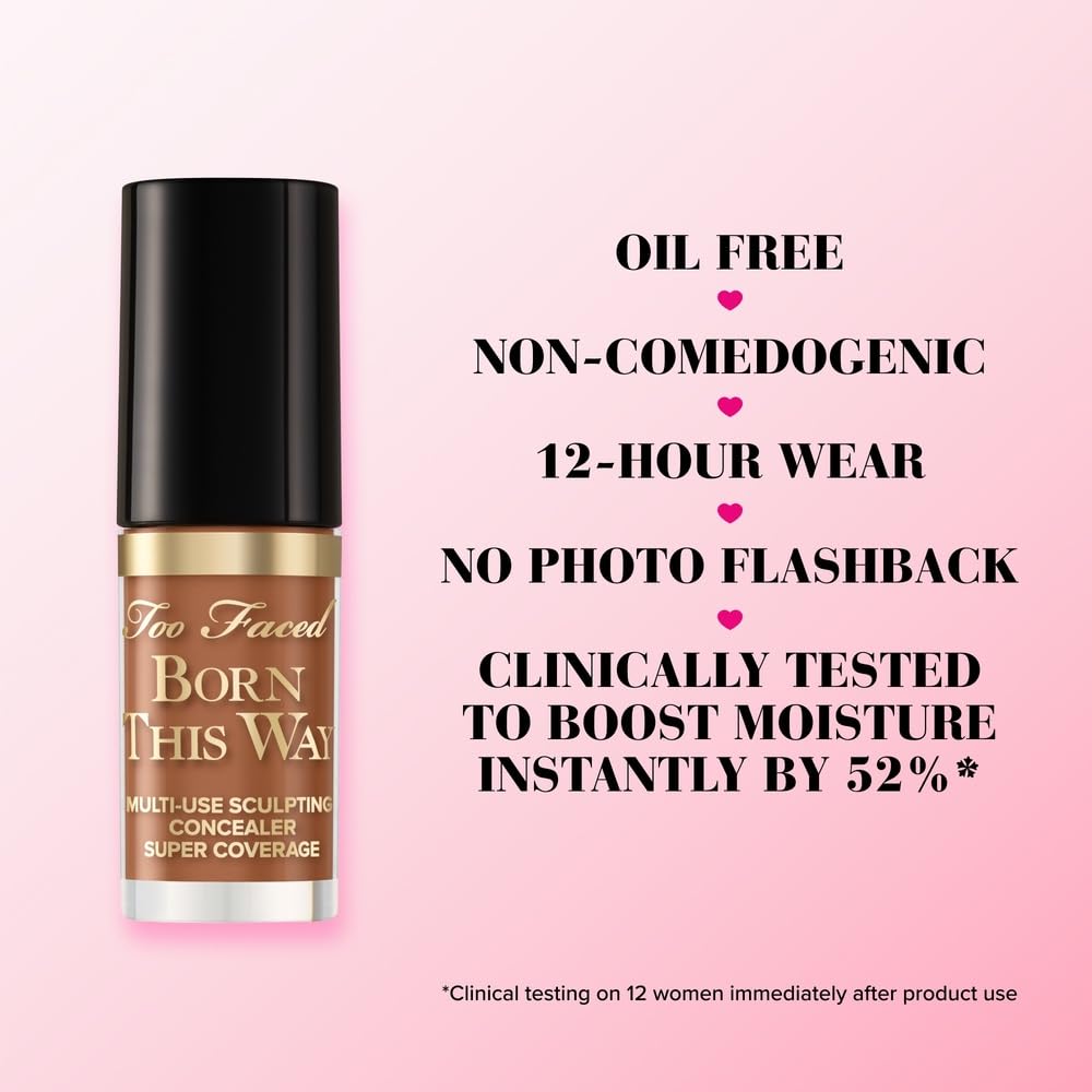Too Faced concealer texture swirl illustrating creamy, hydrating formula for seamless blend