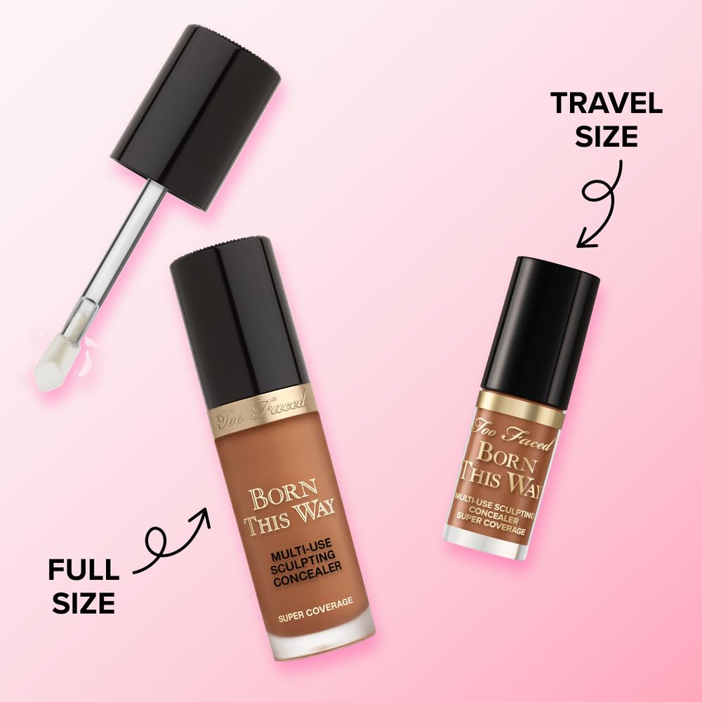 Too Faced concealer applied under eye showing brightening effect and reduced dark circles