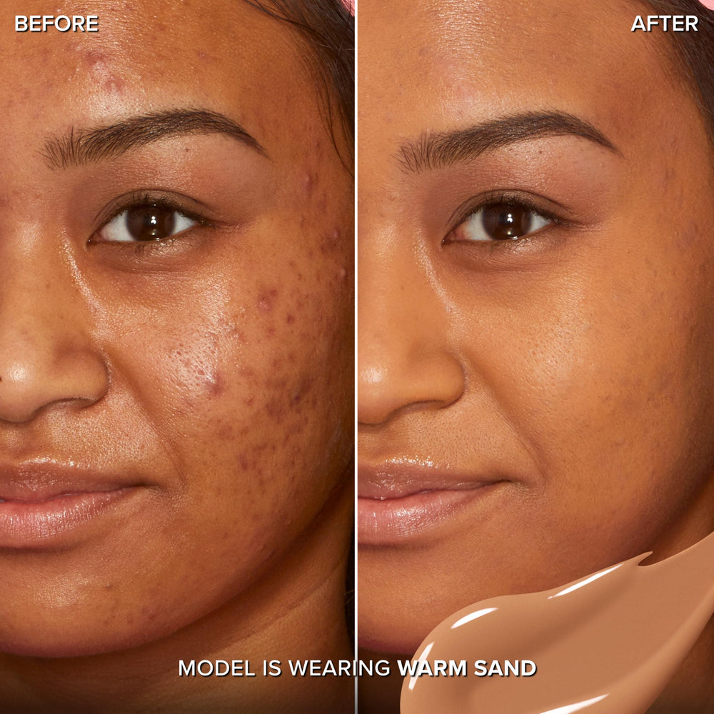 Too Faced applicator lifting concealer to display smooth, blendable texture benefit