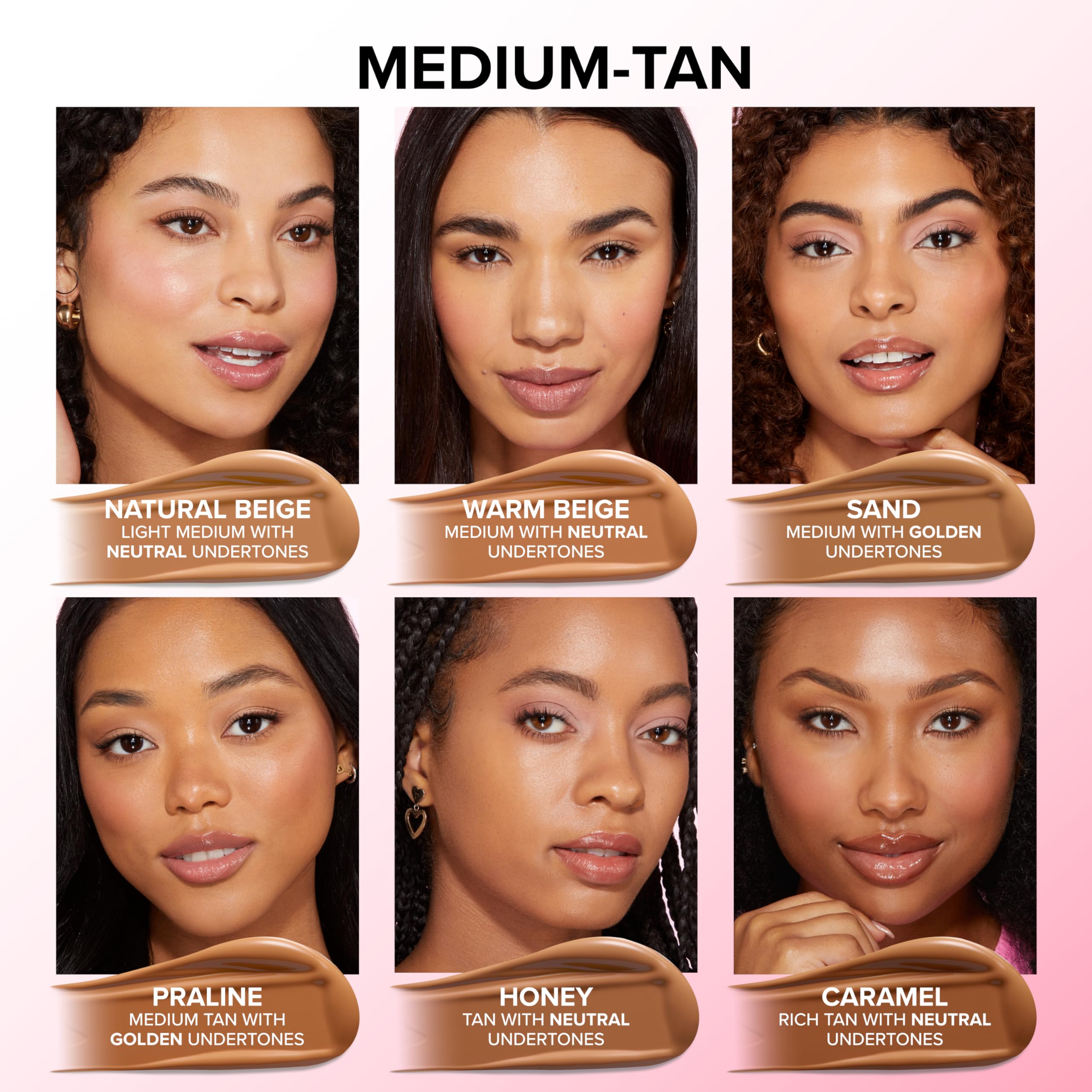 Too Faced shade swatches on arm showing true-to-color range for matching
