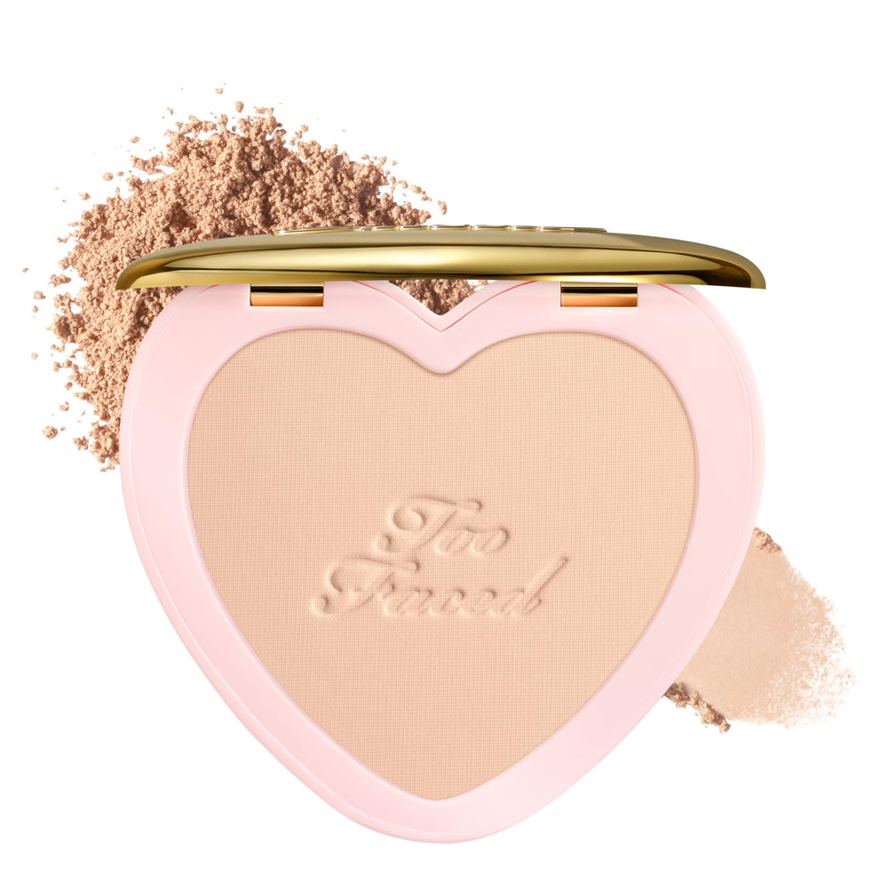 Too Faced compact front view showing sleek packaging and lightweight benefit