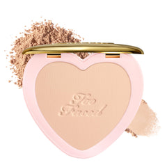Too Faced compact front view showing sleek packaging and lightweight benefit