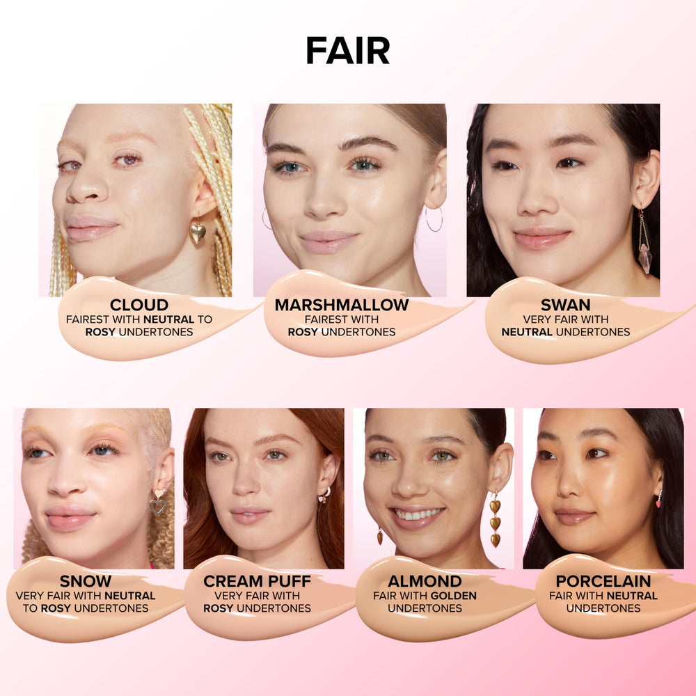 Too Faced creamy concealer texture close-up showing smooth, hydrating finish benefit