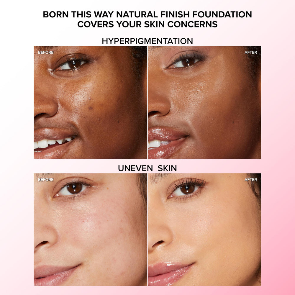 Too Faced foundation texture swirl illustrating hydrating, blendable consistency