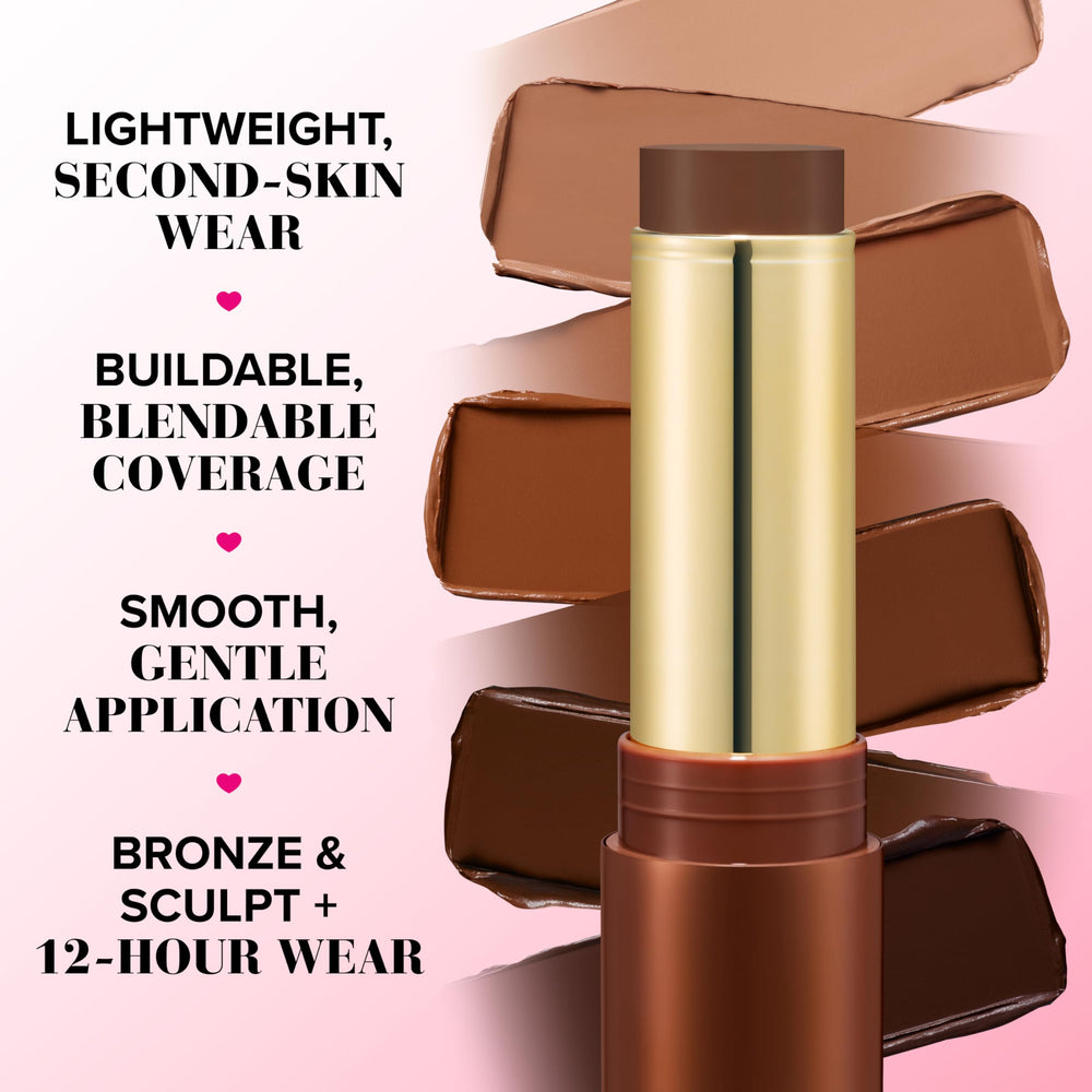 Too Faced Chocolate Soleil applying on cheek showcasing natural sculpting