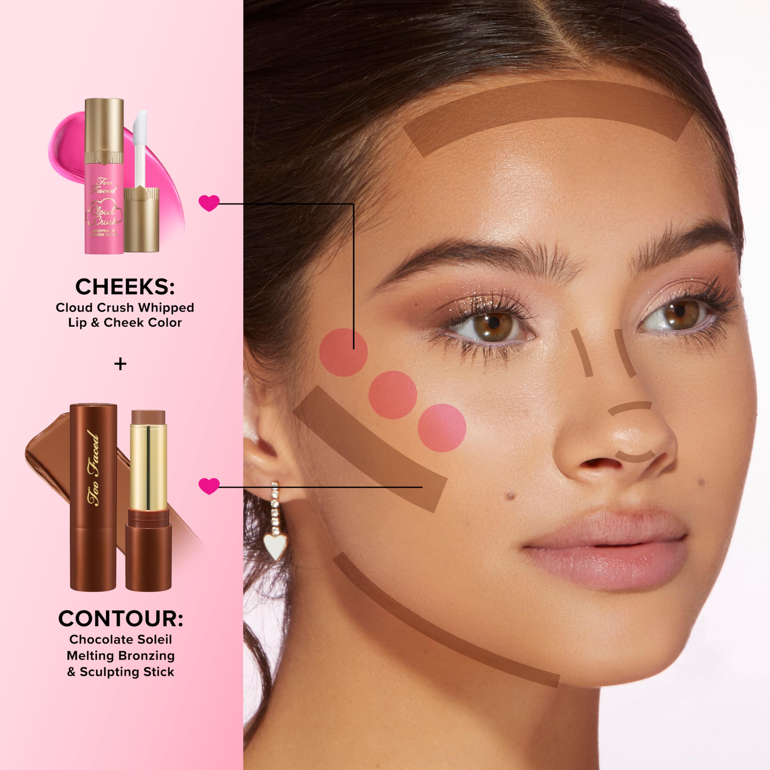 Too Faced Chocolate Soleil open cap and label showing ingredient-friendly formula