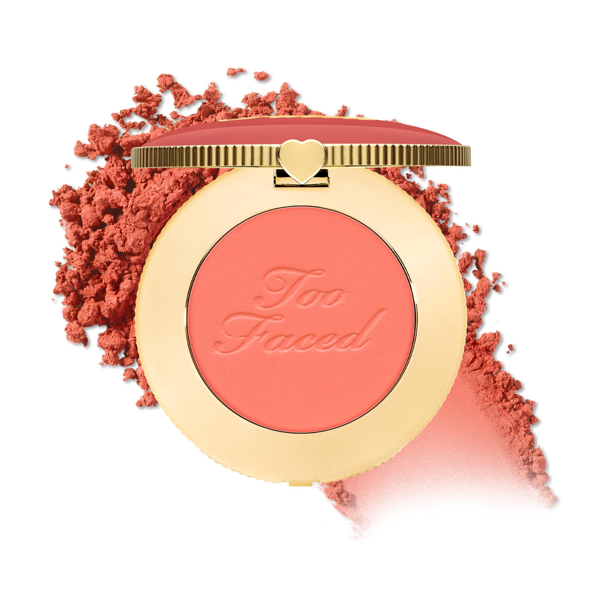 Too Faced compact front view showing product packaging and portability benefit
