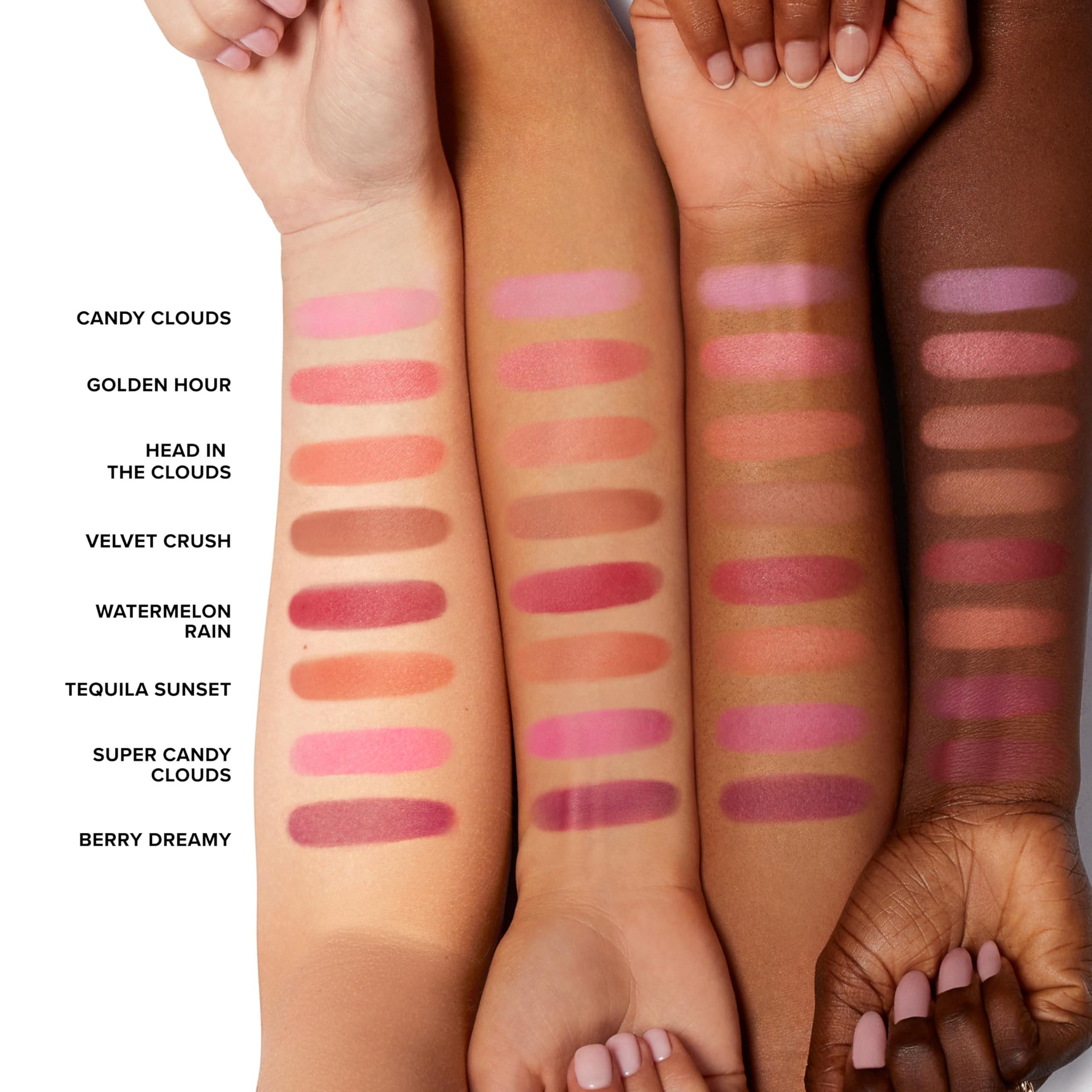 Too Faced label close-up listing natural ingredients and clean formulation benefit