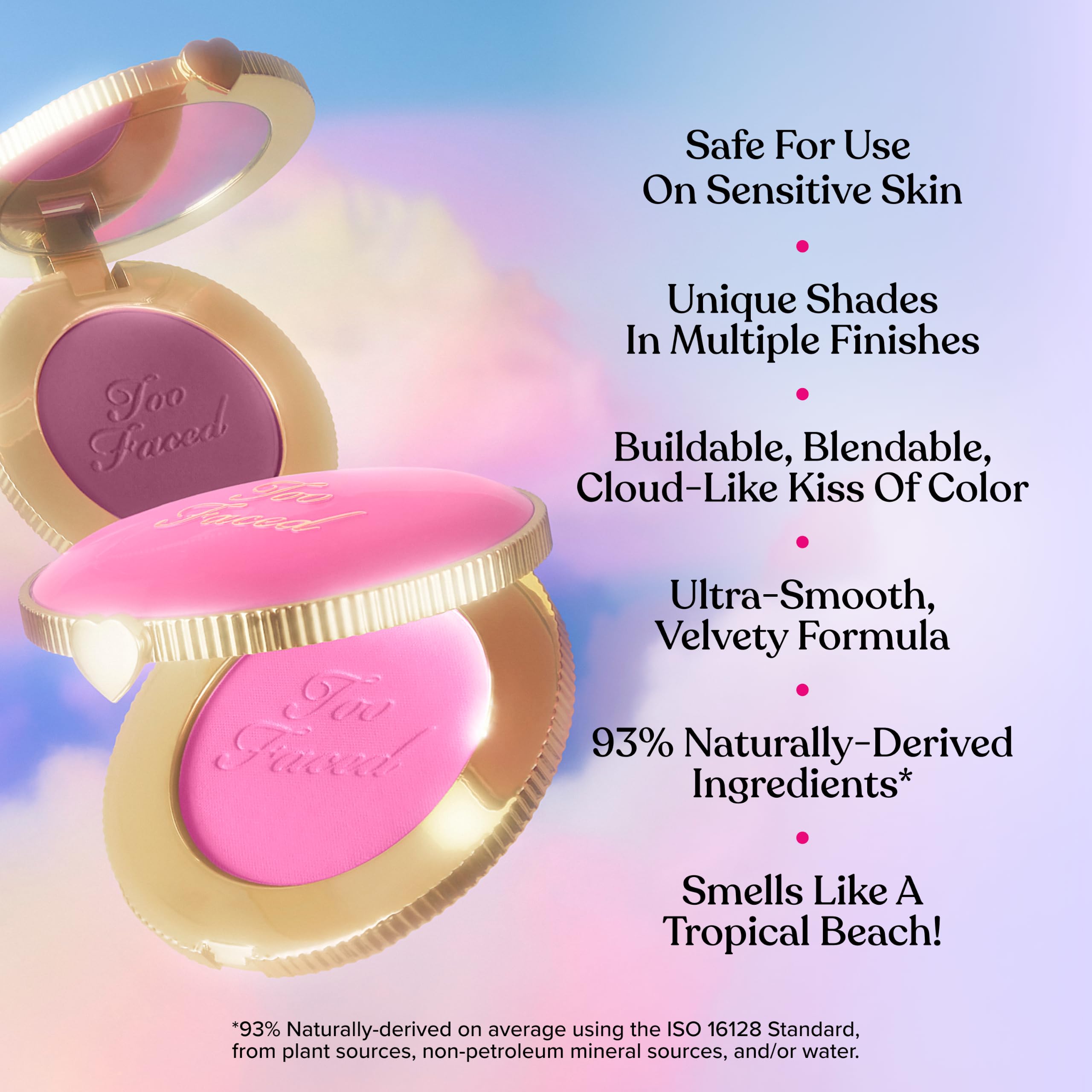 Too Faced texture close-up highlighting velvety powder for smooth blending