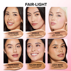 Too Faced foundation swatch on arm illustrating true-to-skin color