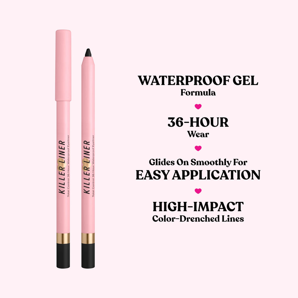 Too Faced texture stroke of Espresso showing smooth glide and opaque payoff