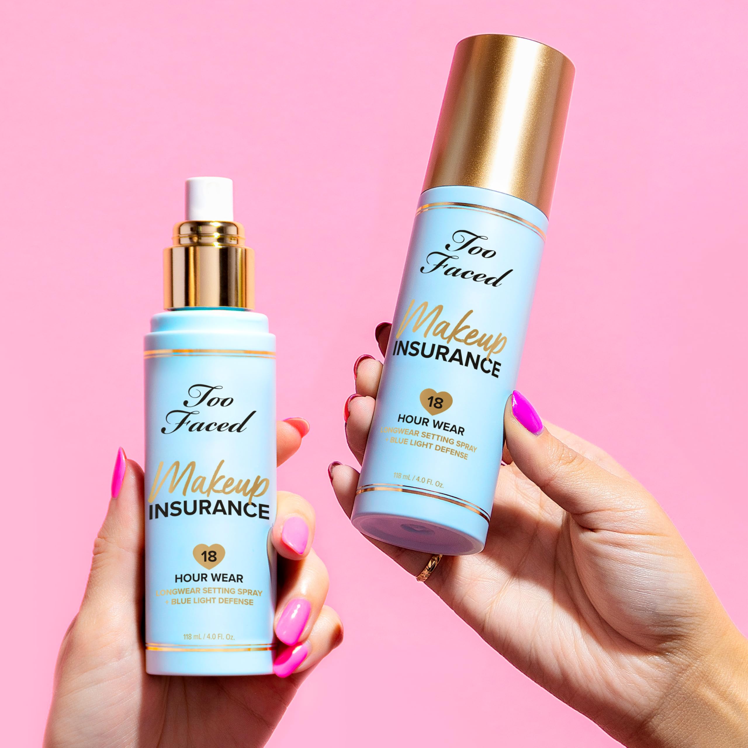 Too Faced label close-up highlighting antioxidant and algae ingredients